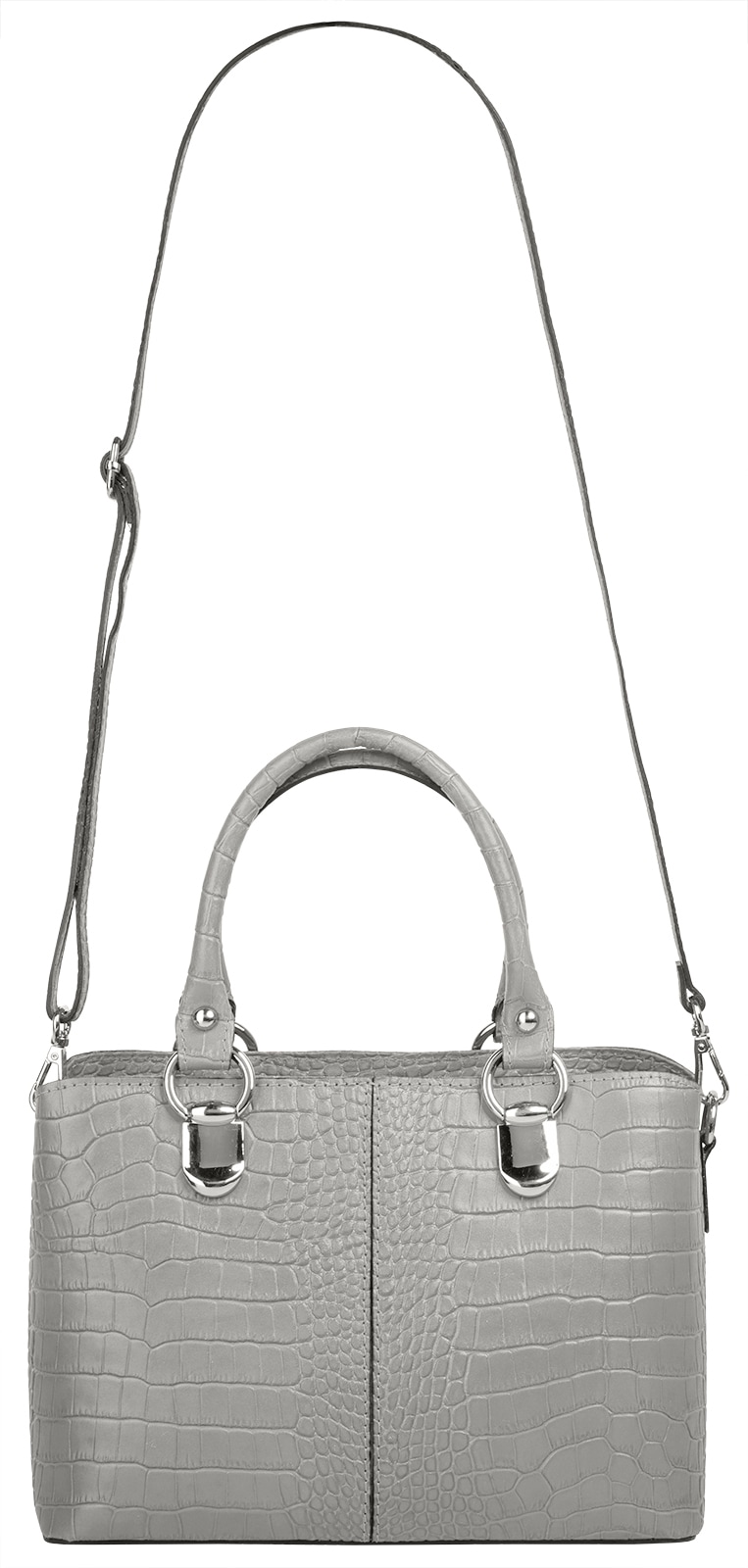 Cluty Umhängetasche, echt Leder, Made in Italy