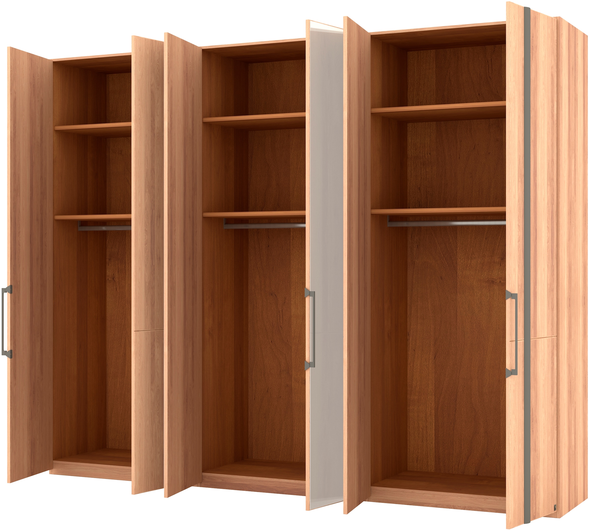 Musterring Drehtürenschrank »Sorrent, Kleiderschrank, Schrank, teilmassiv Eiche«, (mit Türdämpfern, in 5 Breiten & 2 Höhen, extra Böden, MADE IN GERMANY), Türen Eiche massiv oder als Parsol-Bronze-Spiegel, verschiedene Maße