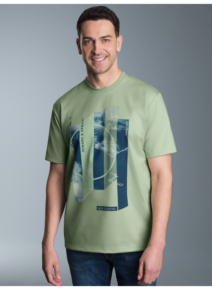 Trigema T-Shirt »TRIGEMA T-Shirt mit modischem Printmotiv«, (1 tlg.)