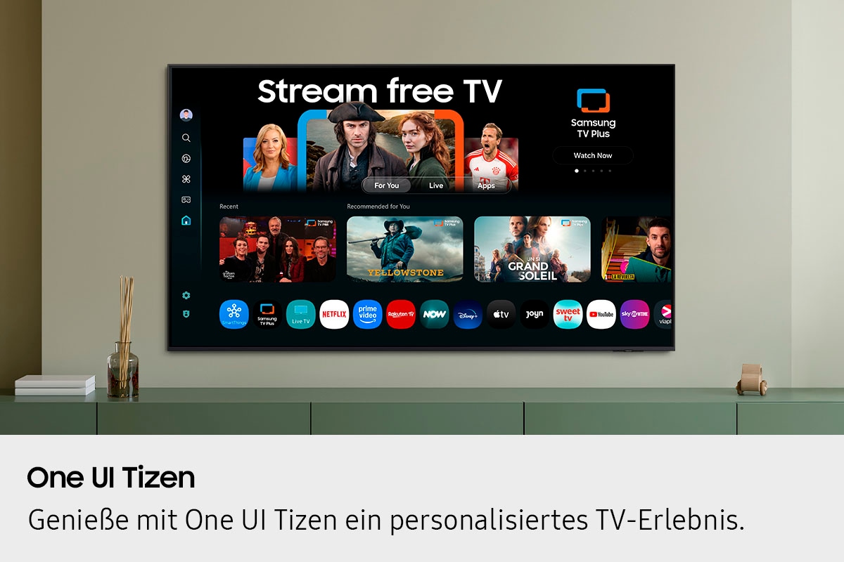 Samsung LED-Fernseher »GU75U8079FU«, 4K Ultra HD, Smart-TV, Crystal UHD, Q-Symphony, Dolby Surround Sound, Triple Tuner, Smart-Hub