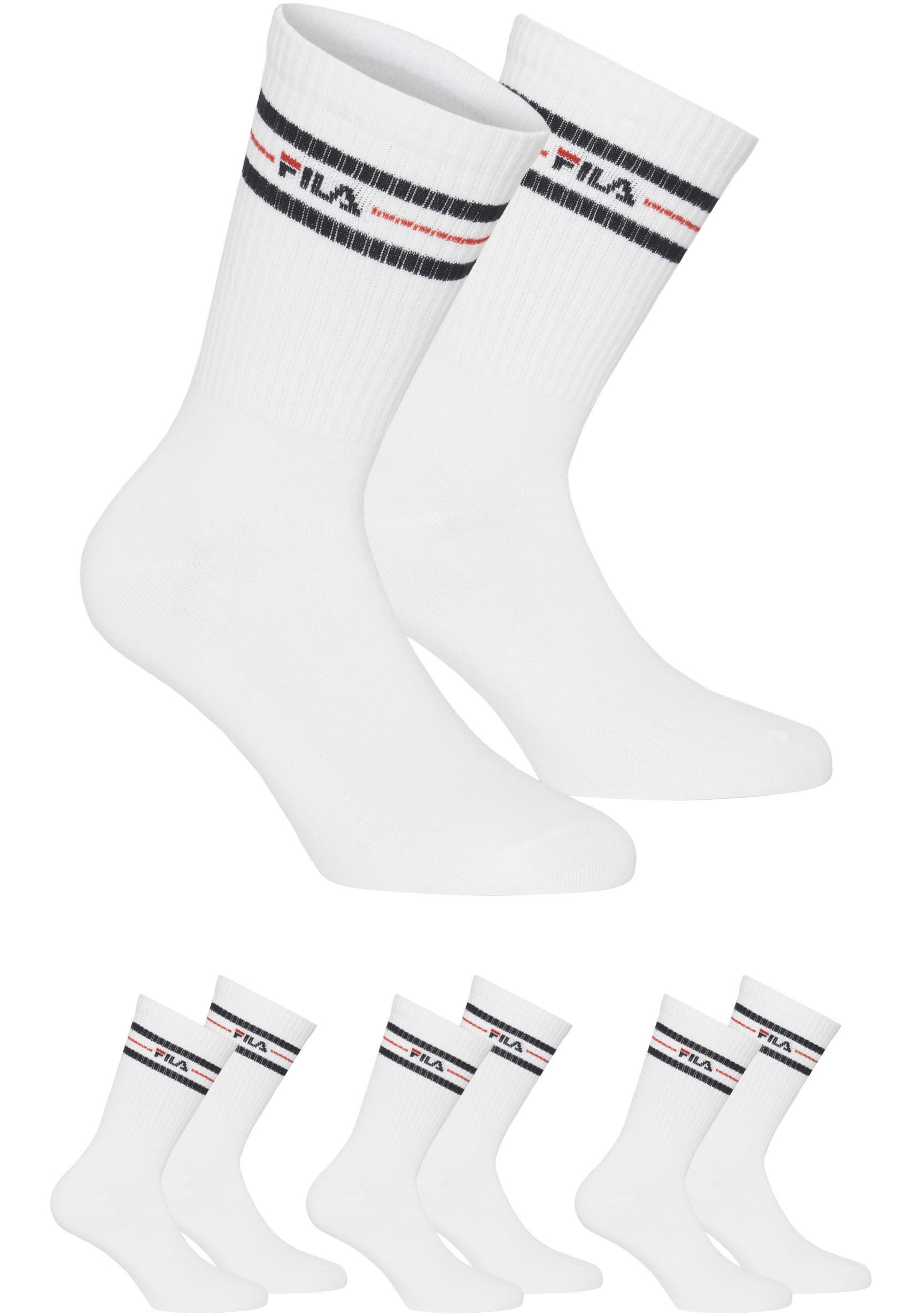 Fila Socken "UNISEX LIFESTYLE PLAIN SOCKS" 3 Paar, 3 Stk. tlg. mit Logo-Sch günstig online kaufen