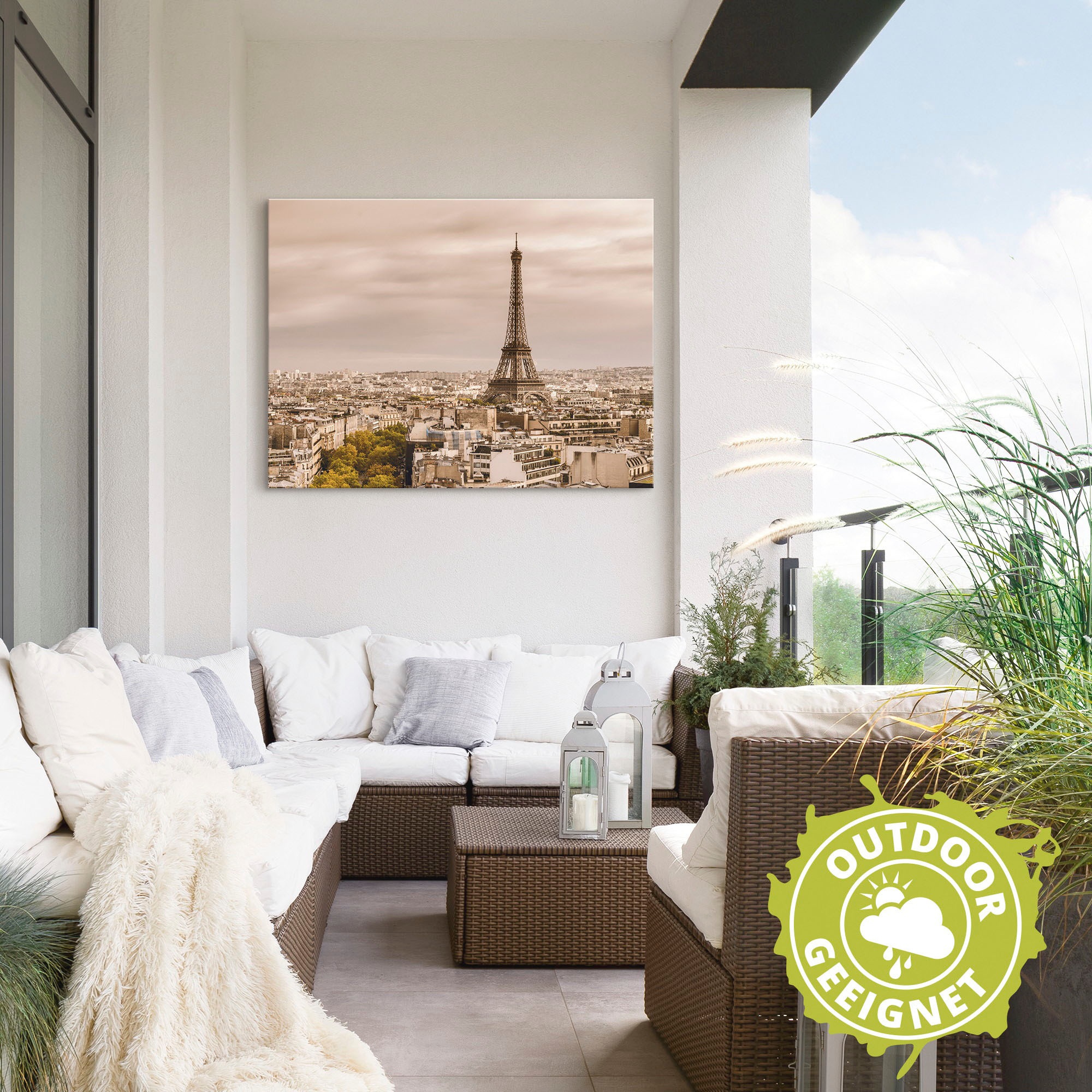 Thumbnail - Artland Alu-Dibond-Druck "Paris Eiffelturm I" Frankreich 1 Stk. tlg. für Innen- und Außenbereich geeignet, Outdoorbild