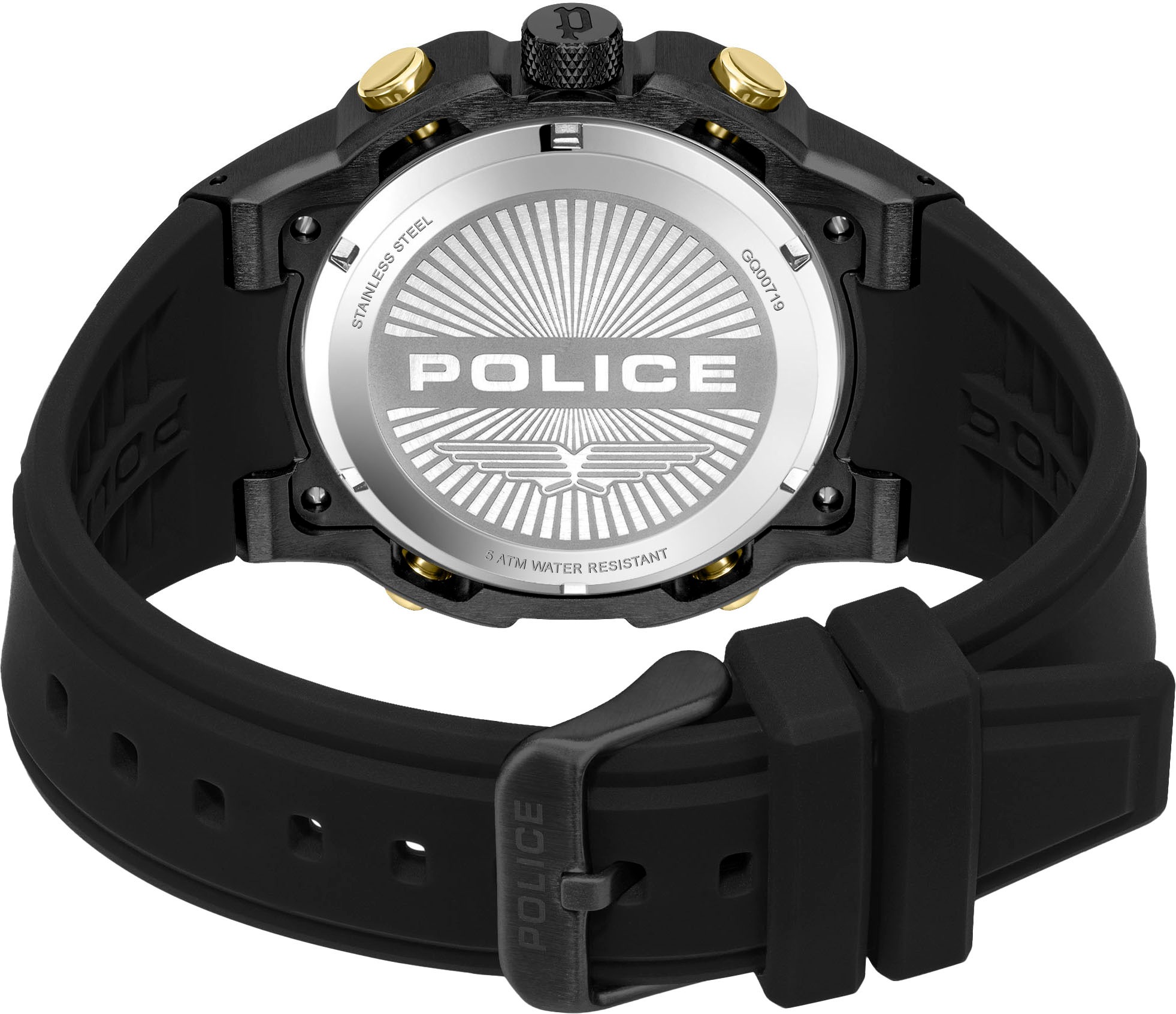 Police Multifunktionsuhr »CHALLANGER«, Quarzuhr, Armbanduhr, Herrenuhr, Silikonarmband, analog