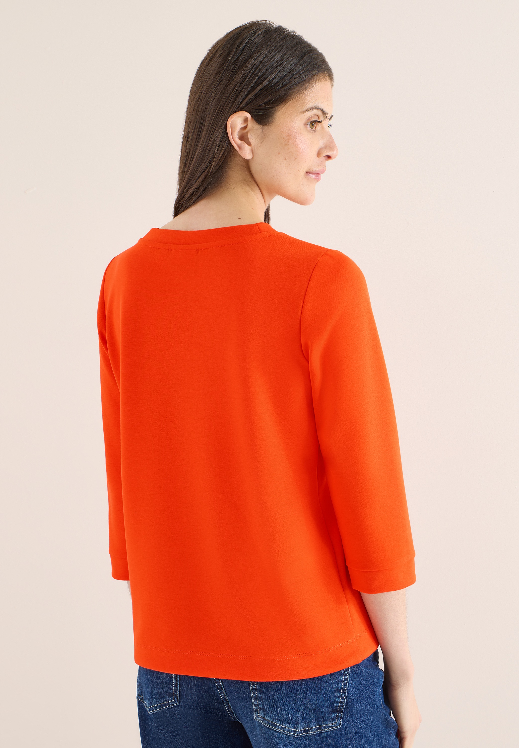 Cecil 3/4-Arm-Shirt mit U-Boot-Ausschnitt