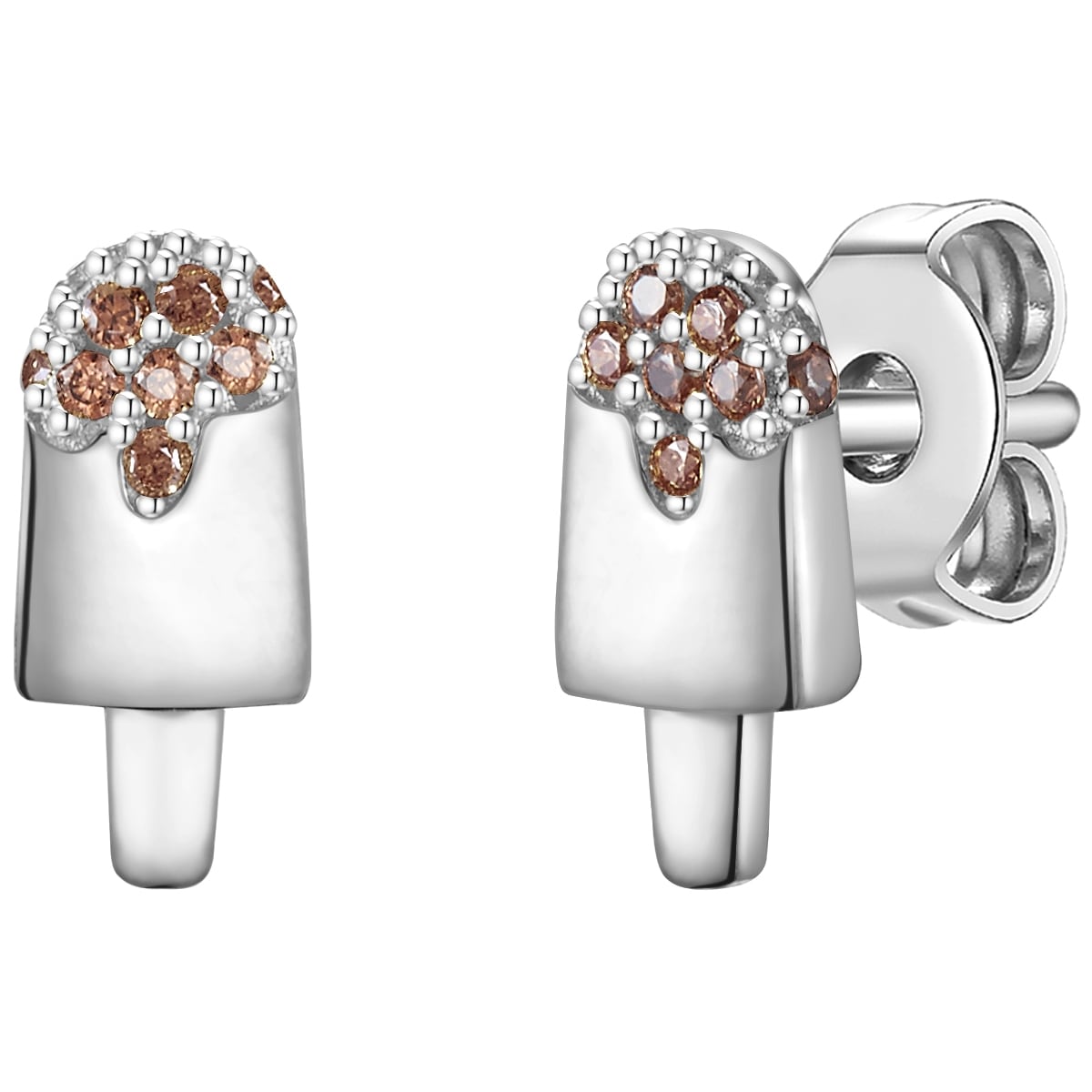 Mädchen Paar Ohrstecker "Set: LLL22", 8,9,mit Zirkonia, Silber 925 (Sterlingsilber), silber, GLANZSTÜCKE MÜNCHEN, Silber 925 (Sterlingsilber),