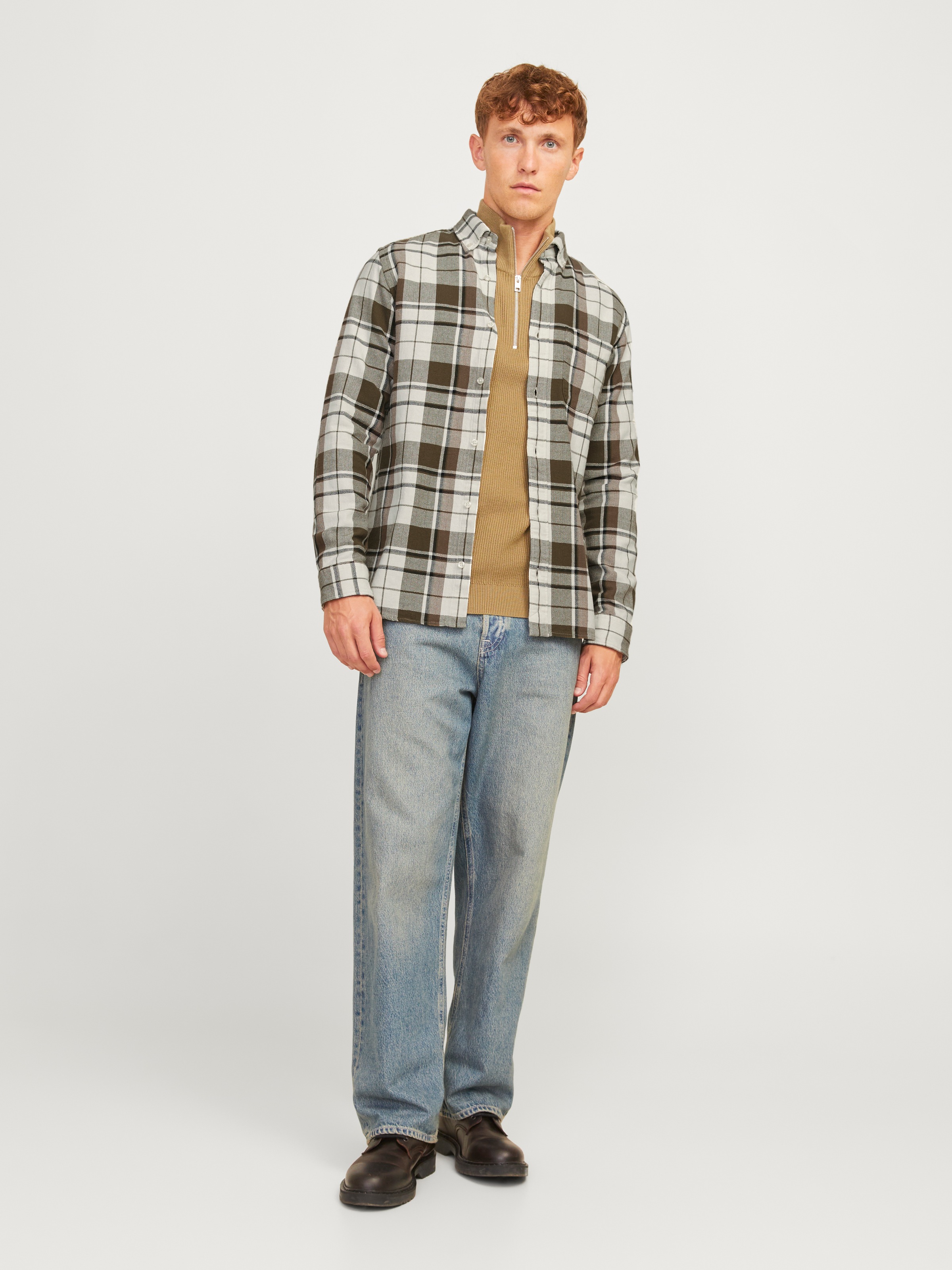 Jack & Jones Langarmhemd »JPRBLUBROOK CHECK STRUCTURE L/S SHIRT SN«