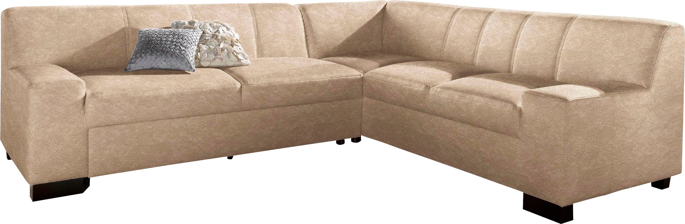 DOMO collection Ecksofa »Norma, moderne Armlehnen, zeitlos und elegant, L-Form«, wahlweise mit Bettfunktion