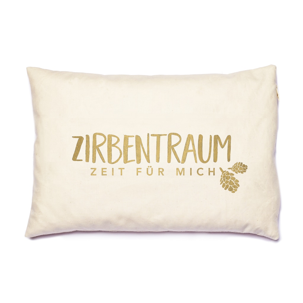 herbalind Zirbenkissen »Zirbentraum, Naturprodukt«, (1 tlg.), Gefüllt mit hochwertigen Zirbenholzflocken, Made in Germany