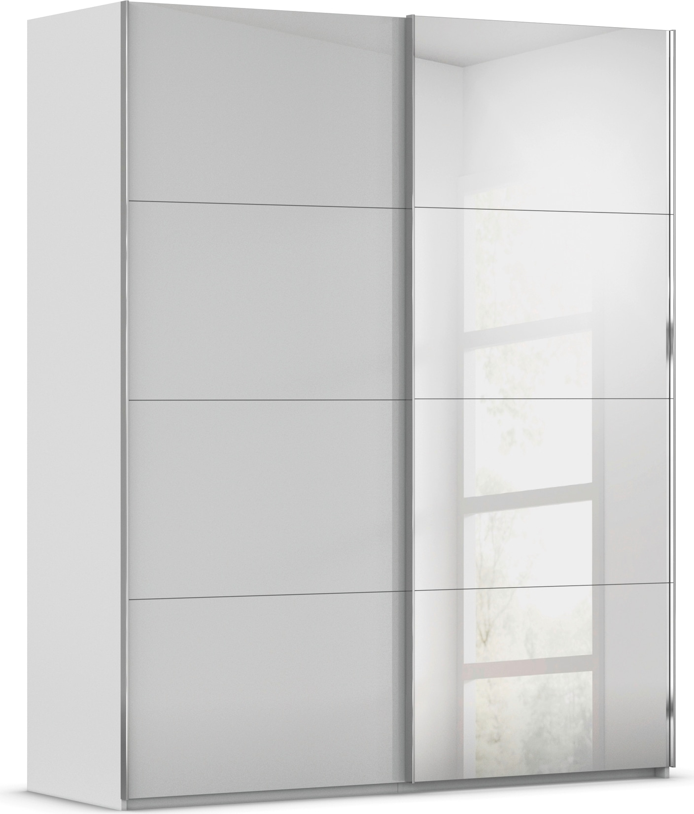 rauch "Kleiderschrank Schrank Garderobe Schlafzimmerschrank SCALE-FYRA" edle viergeteilte Türen Spiegel/Glas-Mix viele Farben MADE IN GERMANY