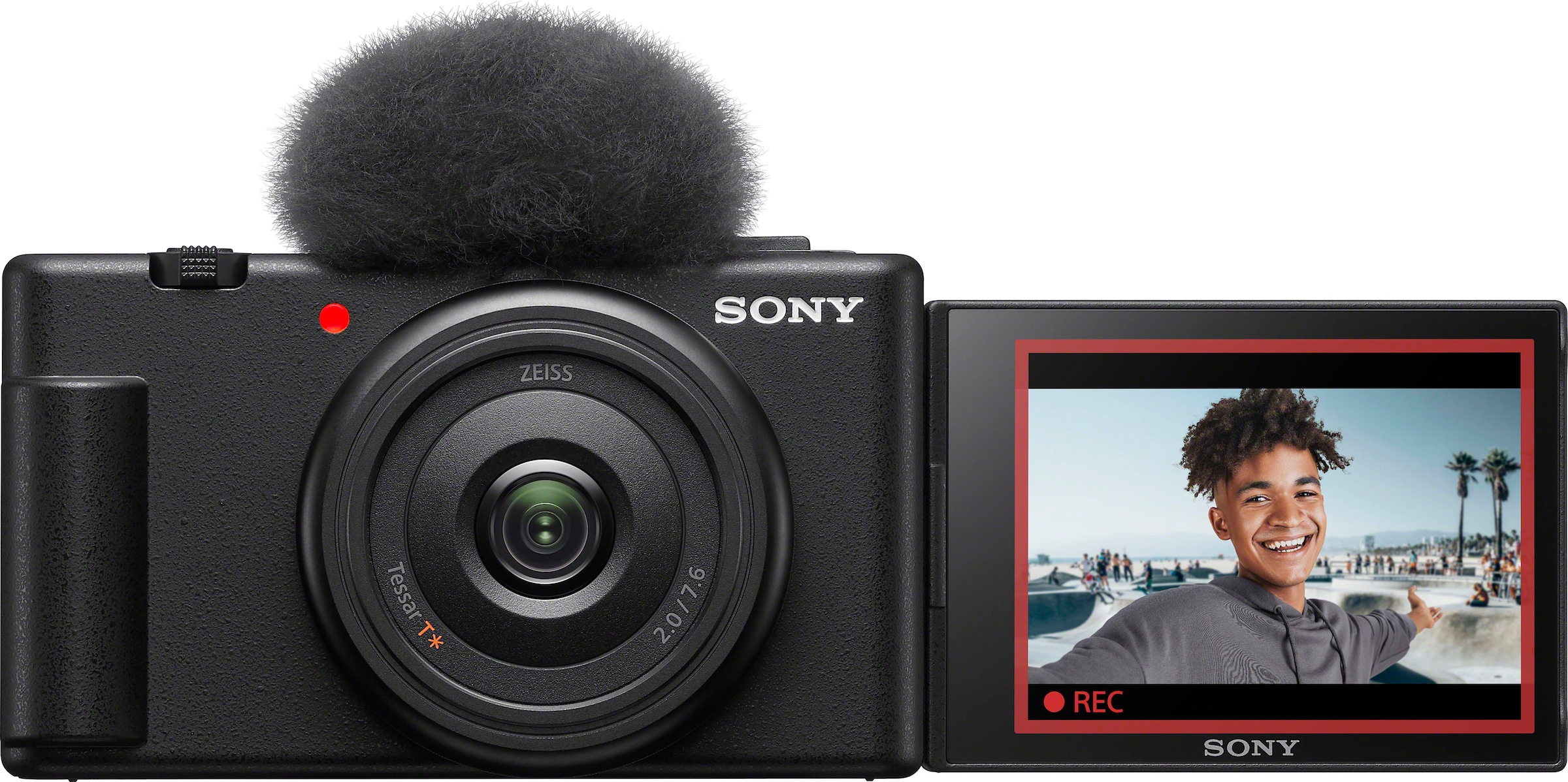 ZEISS Sony 6 BAUR Objektiv, Bluetooth-WLAN 6 Elemente MP, Tessar Kompaktkamera in Gruppen, 20,1 »ZV-1F«, T* |