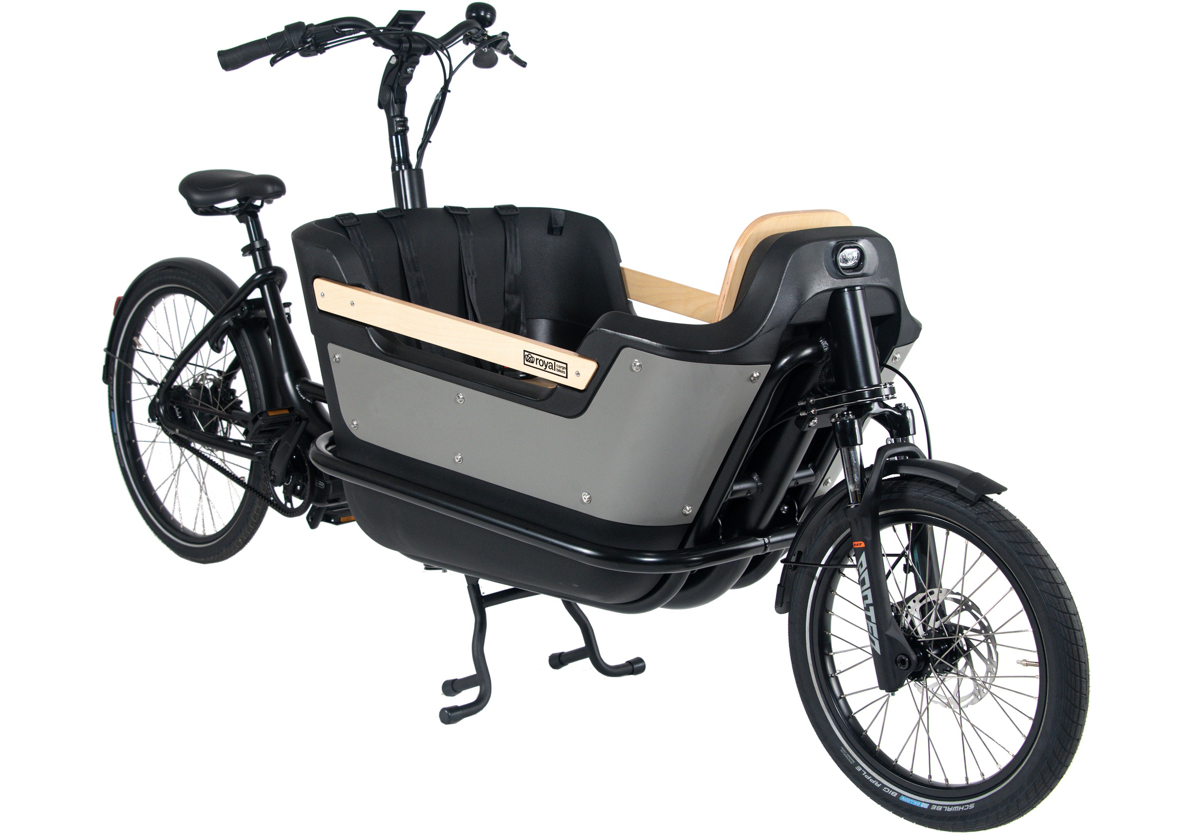 Royal Cargo Bikes »Cargo Premium Plus Long 17,5Ah / 630 Wh 20 / 26 Zoll grau« 0 Gang ENVIOLO NuVinci Schaltwerk Nabenschaltung Mittelmotor 250 W