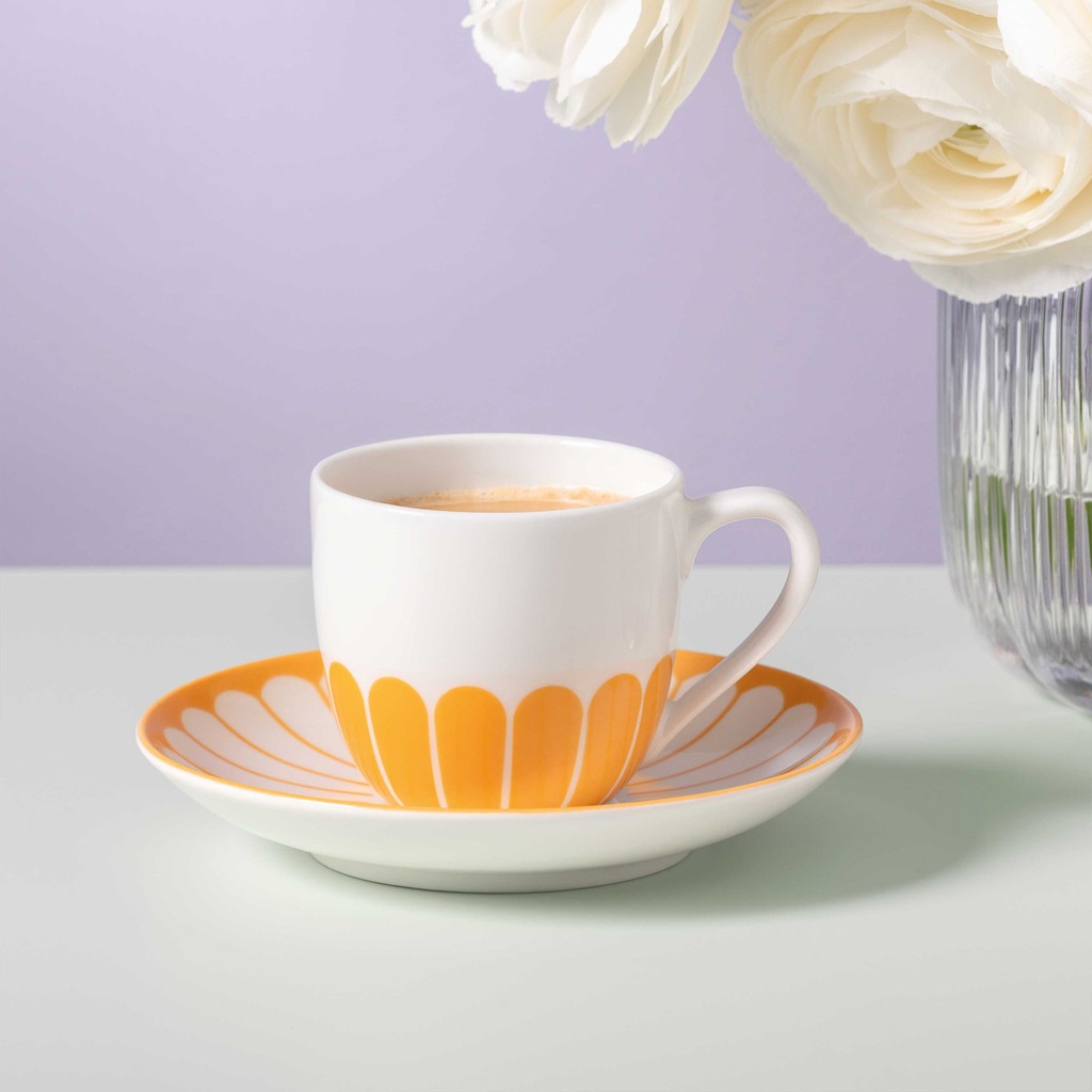 Villeroy & Boch Tasse "Espressotassen mit Untertassen Fleur Couleur 70 ml 6 günstig online kaufen