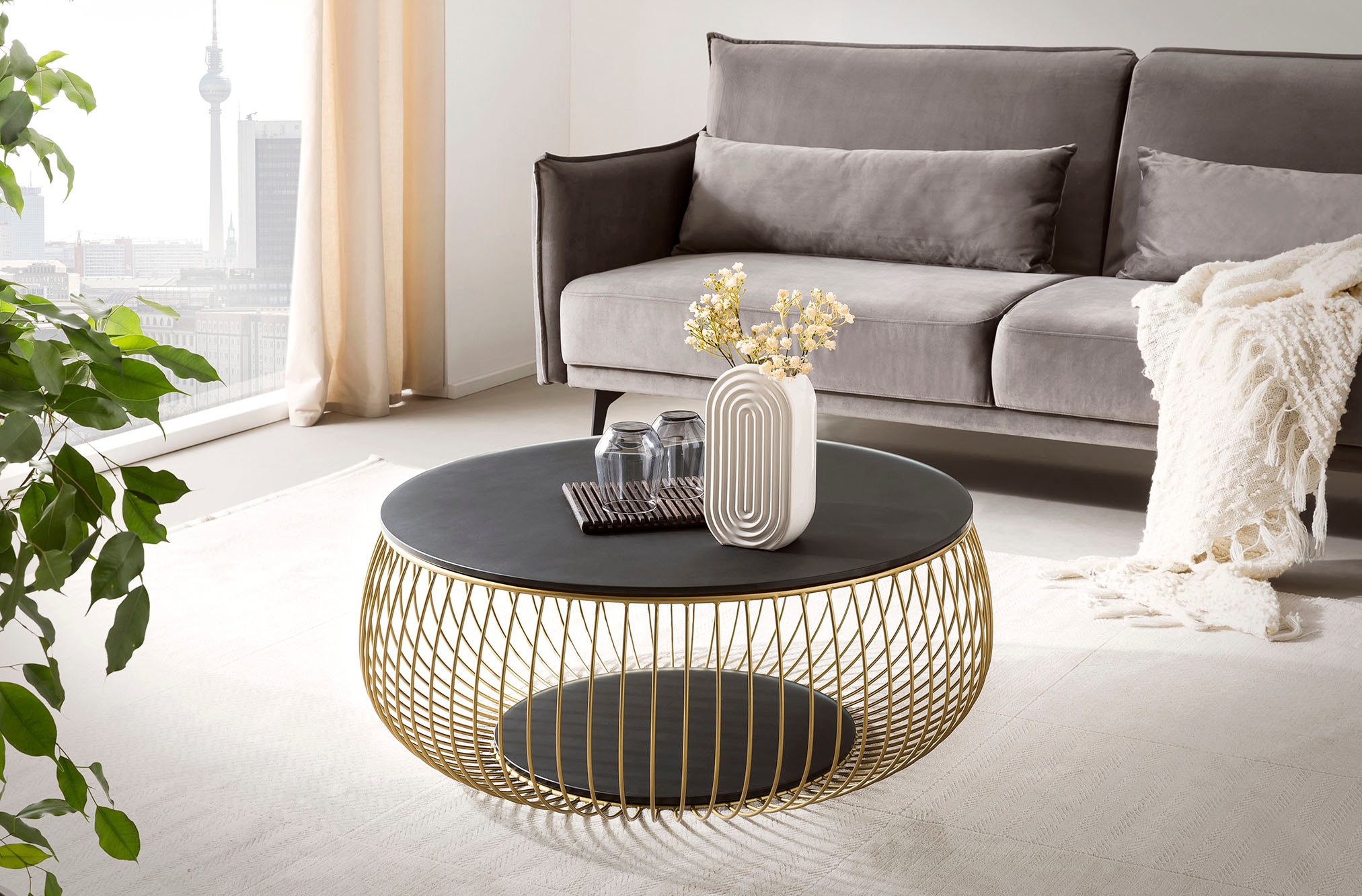 SalesFever Couchtisch "Coffeetable Wohnzimmertisch im minimalistischen Stil günstig online kaufen
