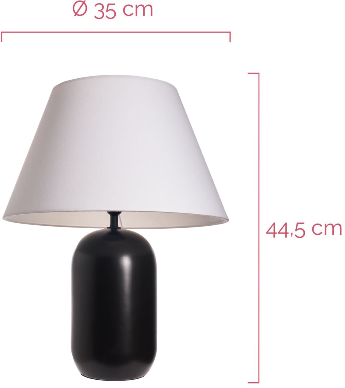 Pauleen Tischleuchte »Mystic Shine max 20W E14 Weiß/Schwarz 230V Stoff/Keramik« E14 1 Stk. IP20