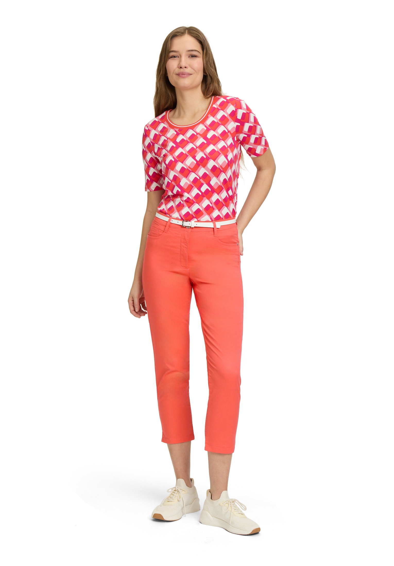 Betty Barclay Kurzarmshirt »Betty Barclay Damen Basic Shirt mit Print«, (1 tlg.), Rippbündchen