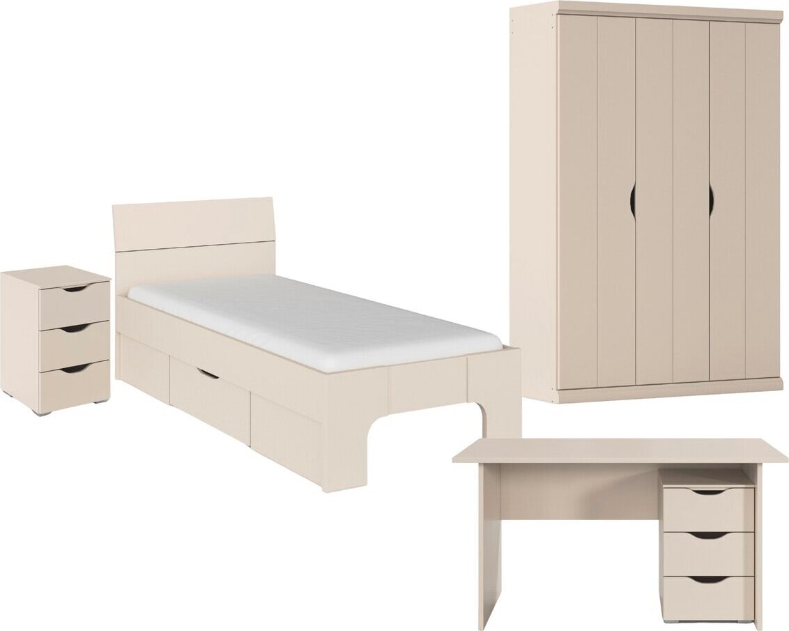 OTTO home "Schlafzimmermöbel Möbel Kinderzimmer Komplettzimmer (4-tlg.) MARLENE" Set, 3 verschiedene Ausstattungen BASIC/CLASSIC/PREMIUM (inkl. SOFT-CLOSE), 4 Stk. tlg. erhältlich in verschiedenen Bett- und Schrank-Breiten MADE IN GERMANY