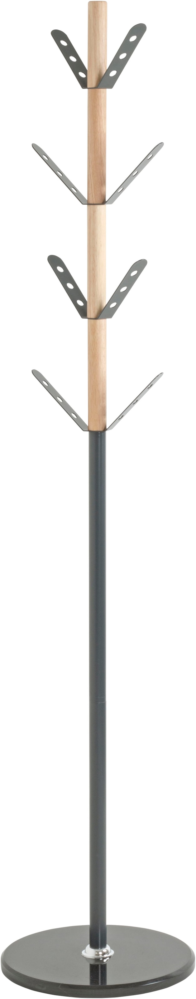 HAKU Garderobenständer "Kleiderständer, Standgarderobe," Garderobenständer rund aus Metall - Ø/H 37/179 cm