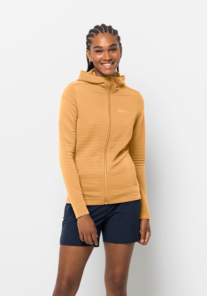 Jack Wolfskin Kapuzenfleecejacke "MODESTO HOODED JKT WOMEN", mit Kapuze