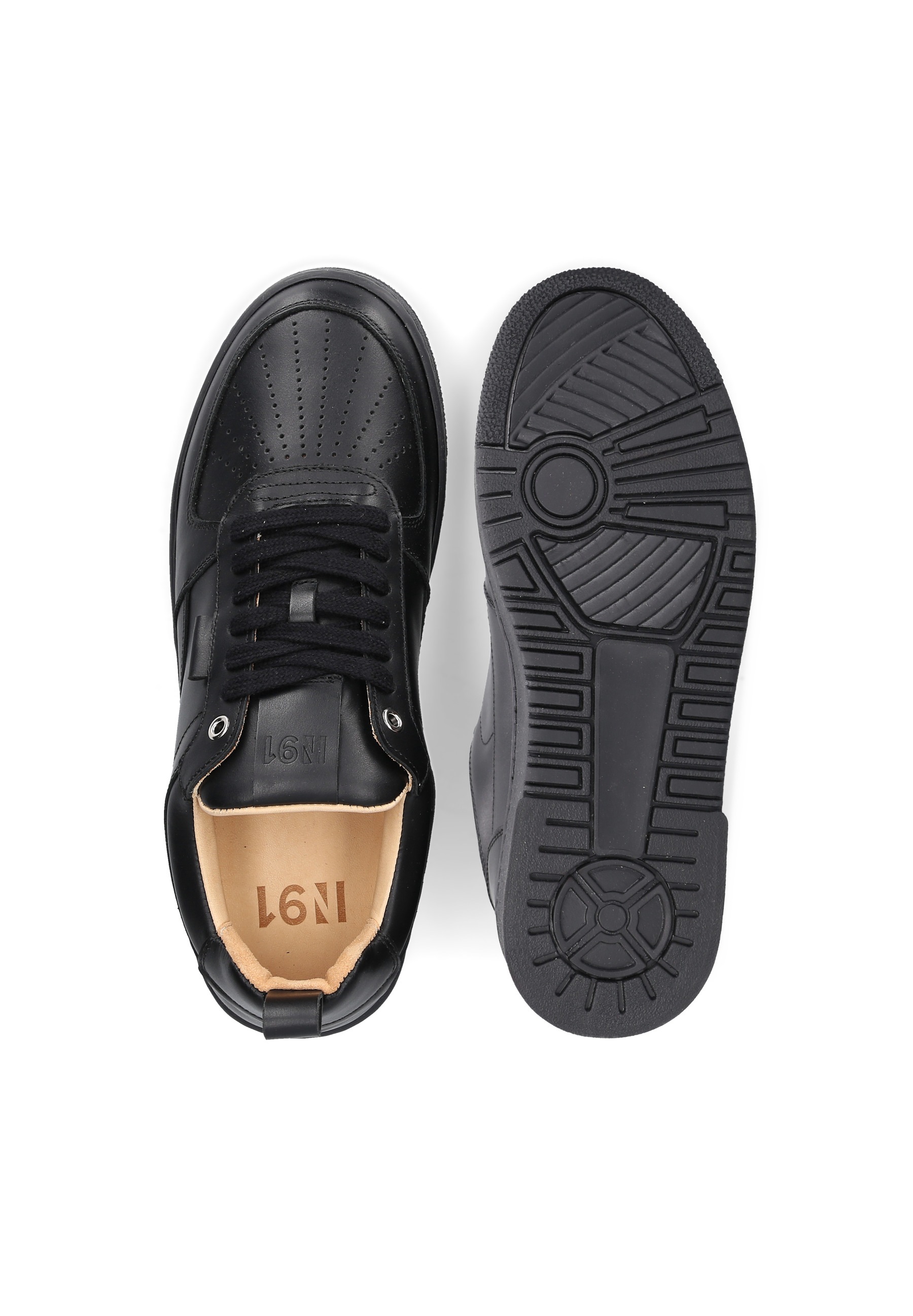 N91 Sneaker »Bball M AB Herrensneaker«  Turnschuh Leder handgefertigt, sportlicher Freizeitschuh Herren