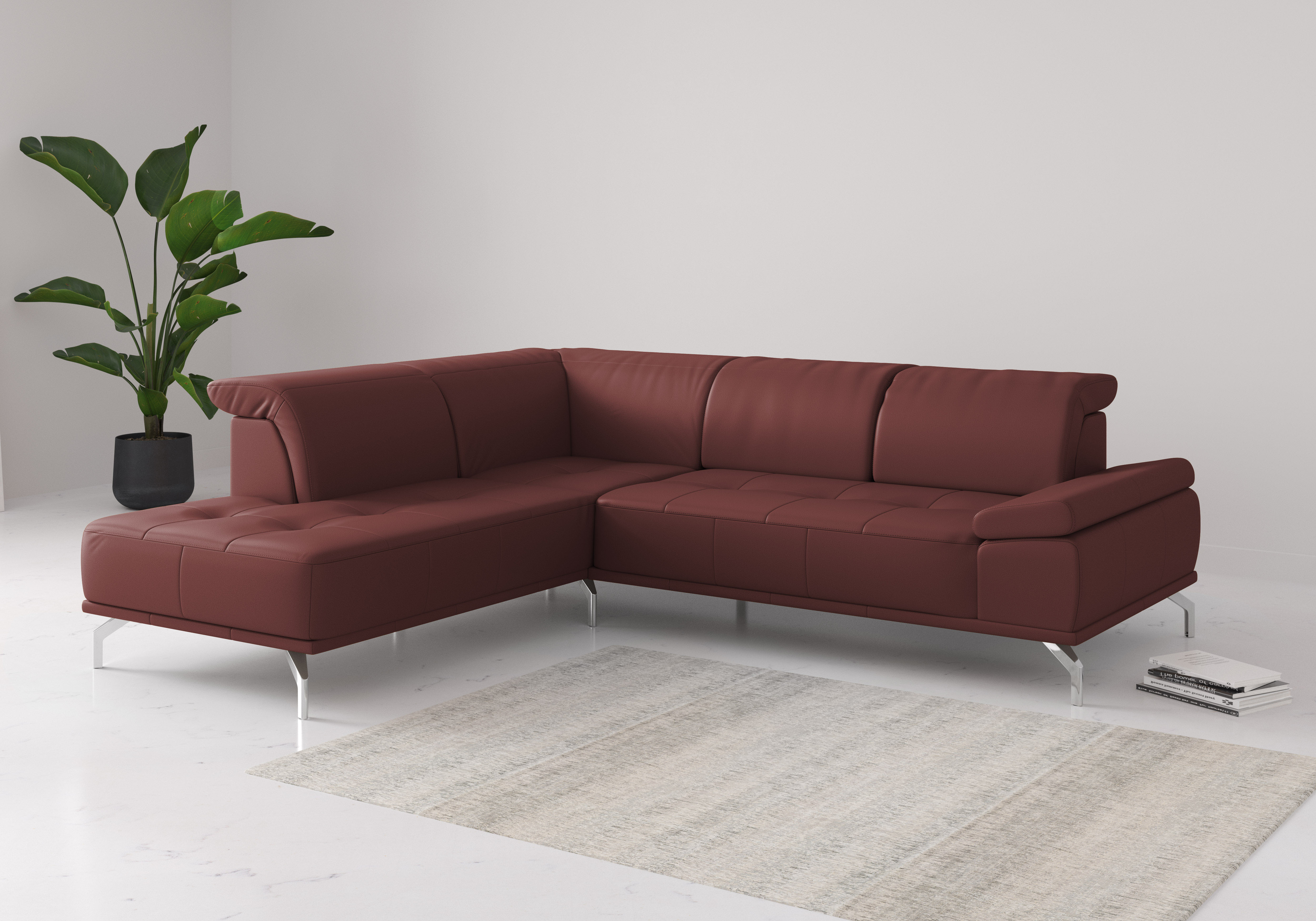 OTTO home Ecksofa "Caluna" Inkl.Sitztiefenverstellung, wahlweise mit Kopf- und Armteilverstellung
