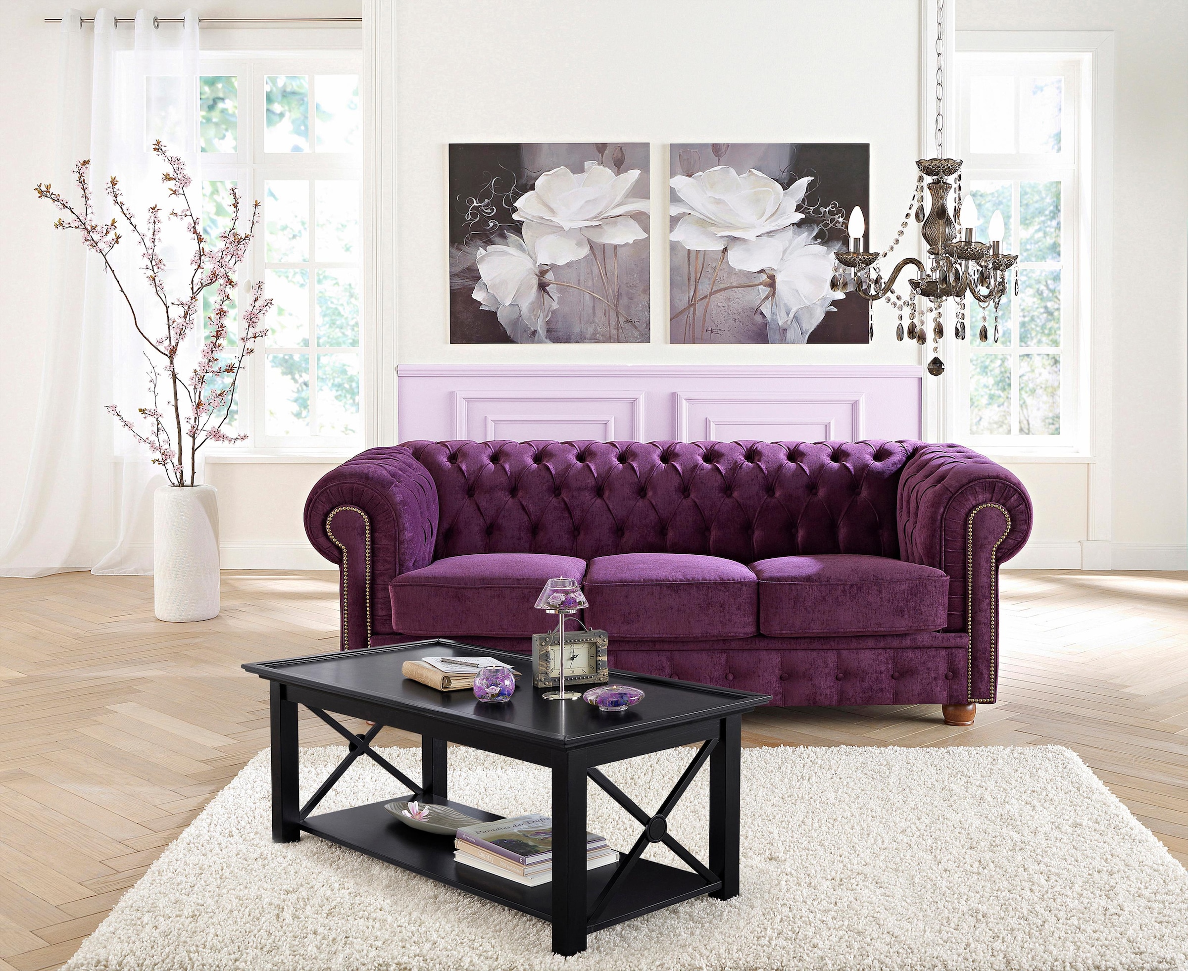 Max Winzer® Chesterfield-Sofa »Rover«, mit edler Knopfheftung, 2-Sitzer oder 3-Sitzer