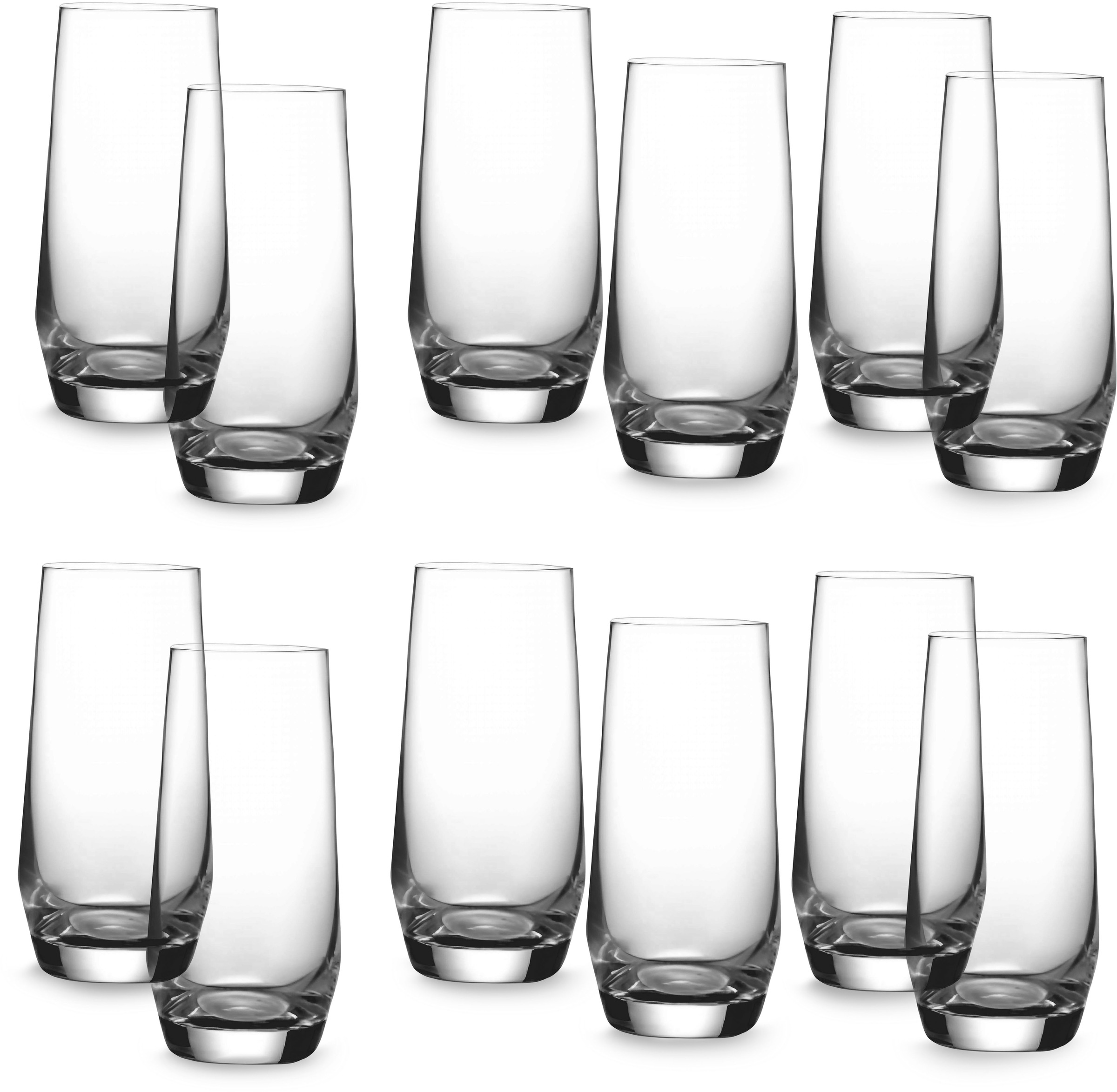 ECHTWERK Gläser-Set »Wasser-Gläser ca. 340 ml«, (Set, 12 tlg.), Formschöne Trinkgläser aus hochklarem, bleifreiem Glas