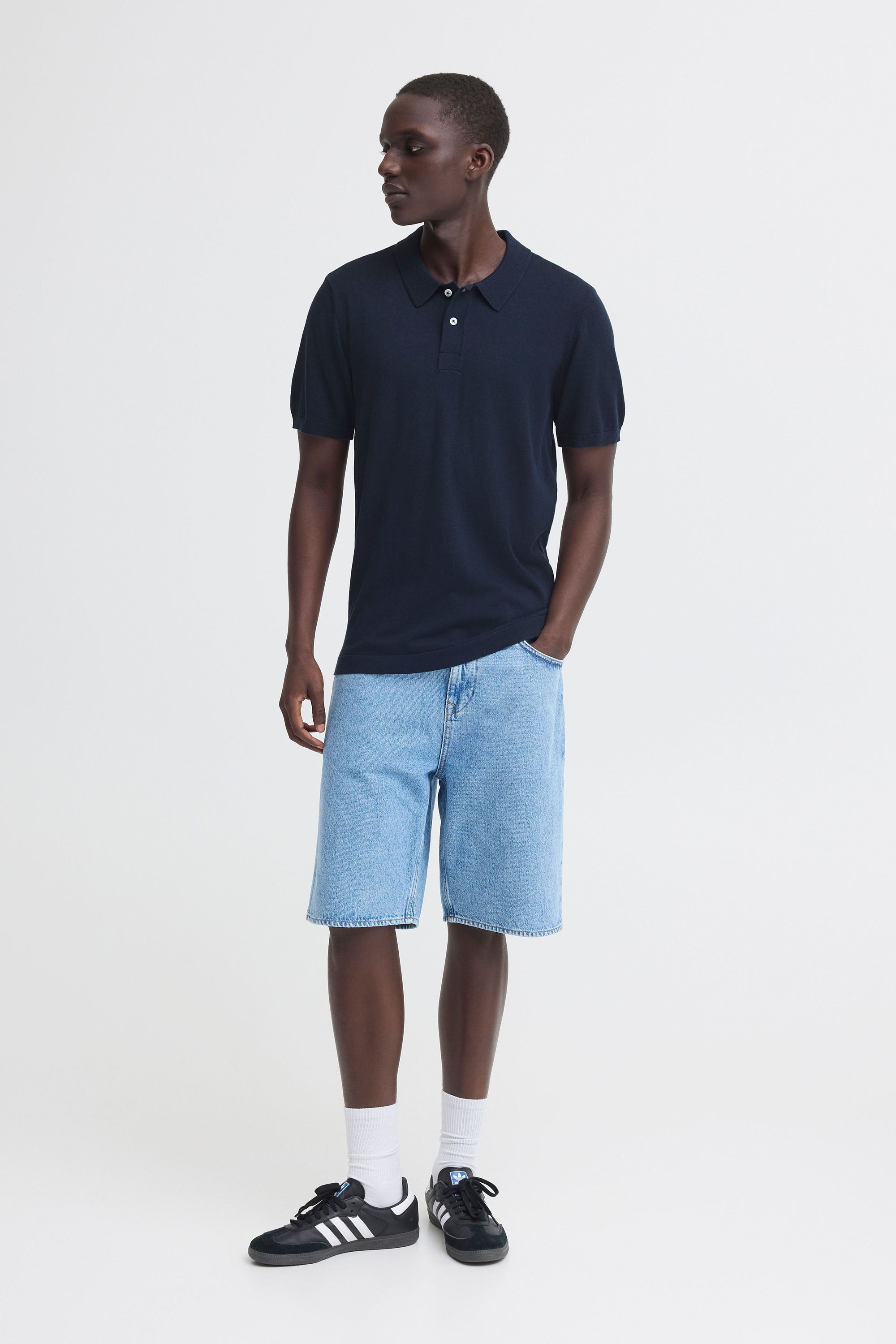 Thumbnail - Blend Poloshirt "BHDao Polo" Feingestricktes Poloshirt mit kurzer Knopfleiste