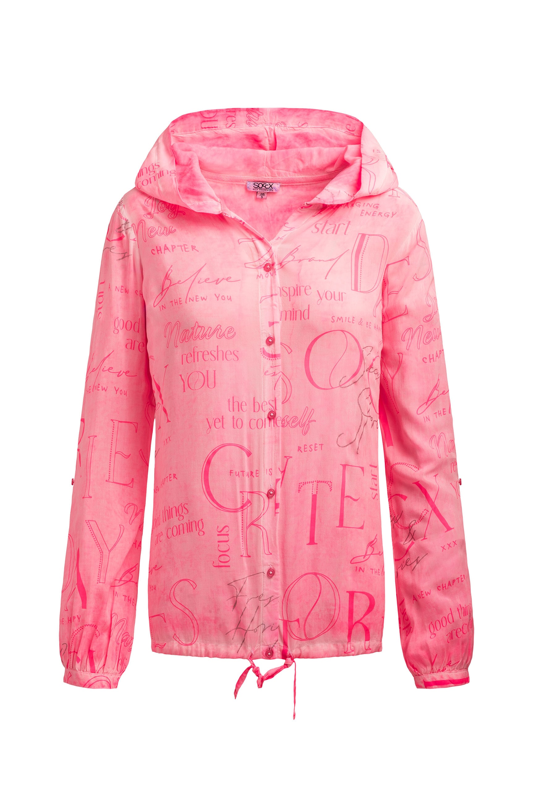 SOCCX Langarmbluse mit Tunnelzugband im Saum