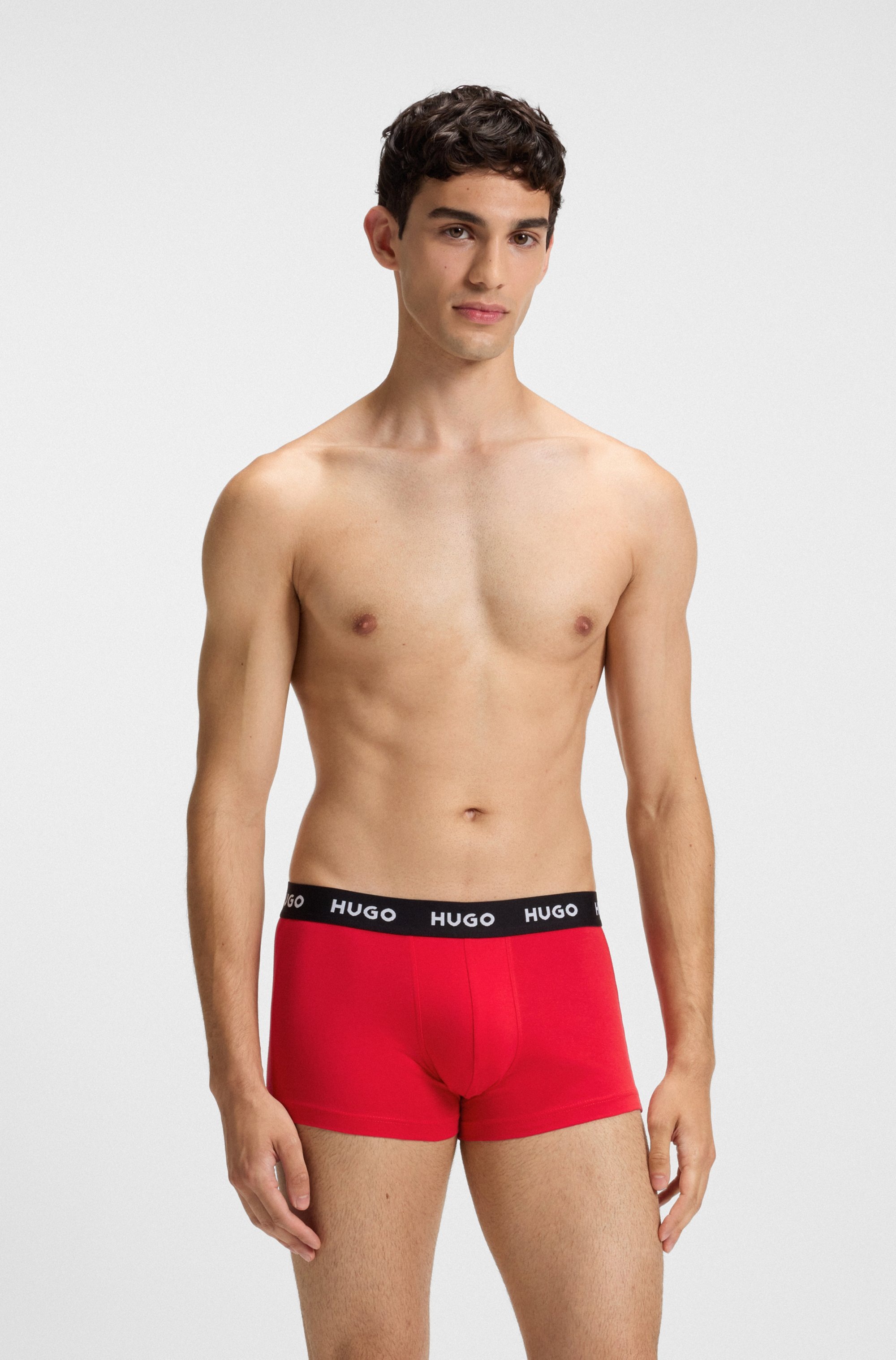 HUGO Underwear Trunk "TRUNK TRIPLET DESIGN" Packung, 3 Stk. mit Logobund günstig online kaufen