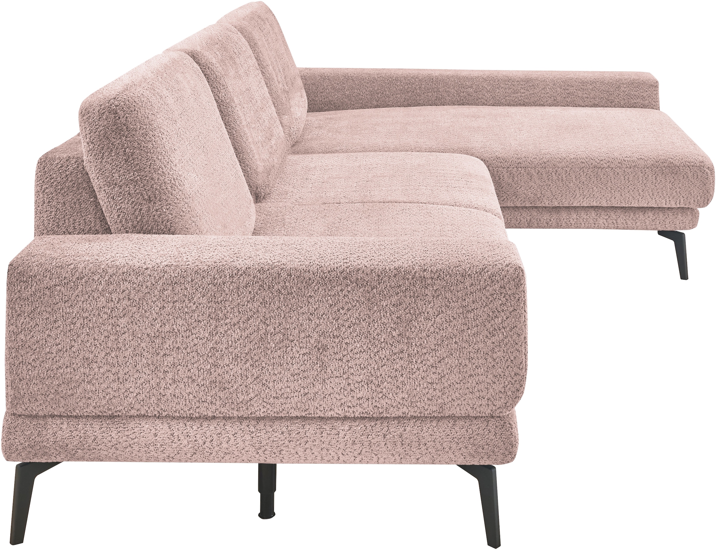set one by Musterring Ecksofa »SO 3600 optimaler Sitzkomfort in Federkern o. Kaltschaum, 2 Sitzhöhen«, Sitzhöhe 44 cm, Kaltschaum, B 293 x T 180 cm, Kama rose
