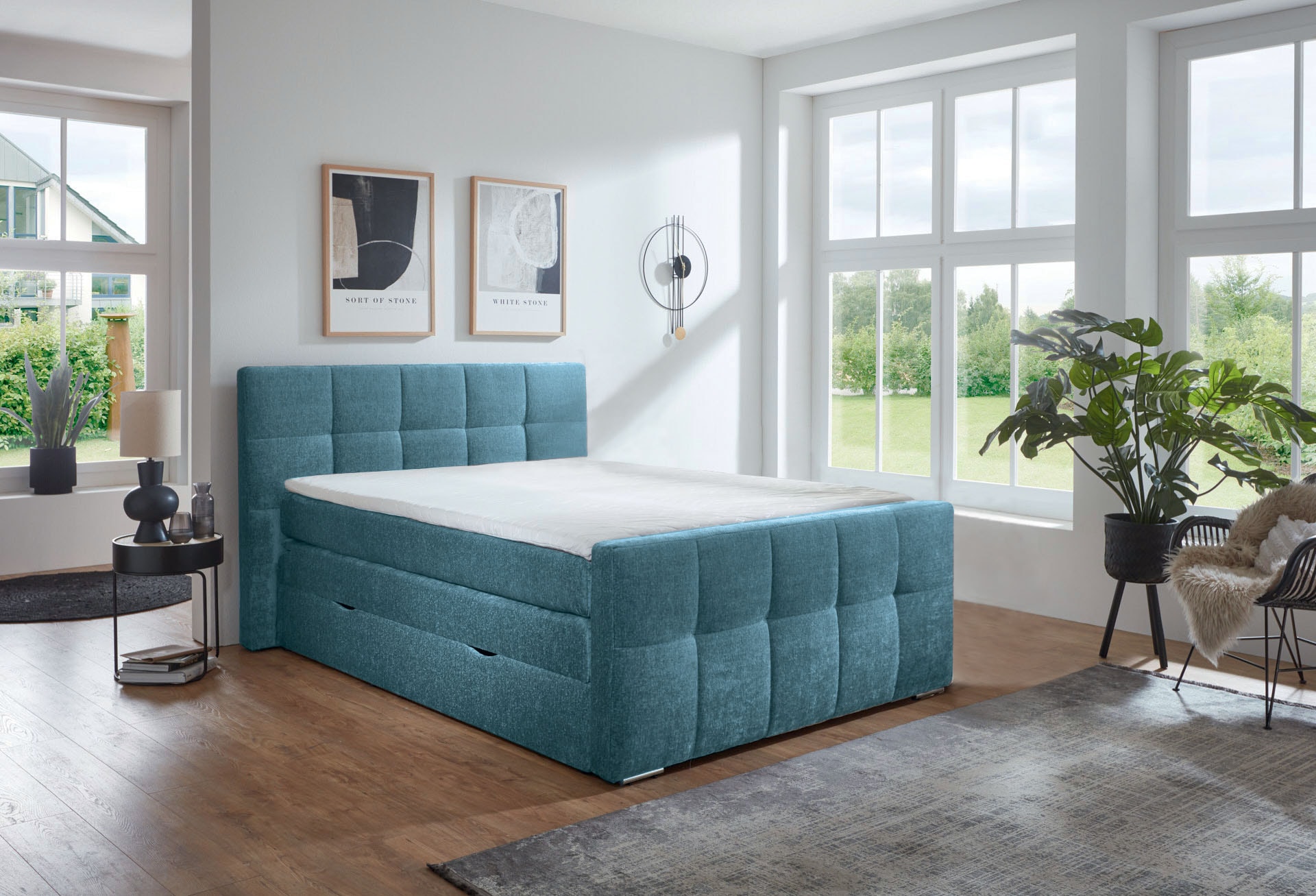 Places of Style Boxspringbett "Rosà", H3/H3, H3/H4, H4/H4 möglich günstig online kaufen
