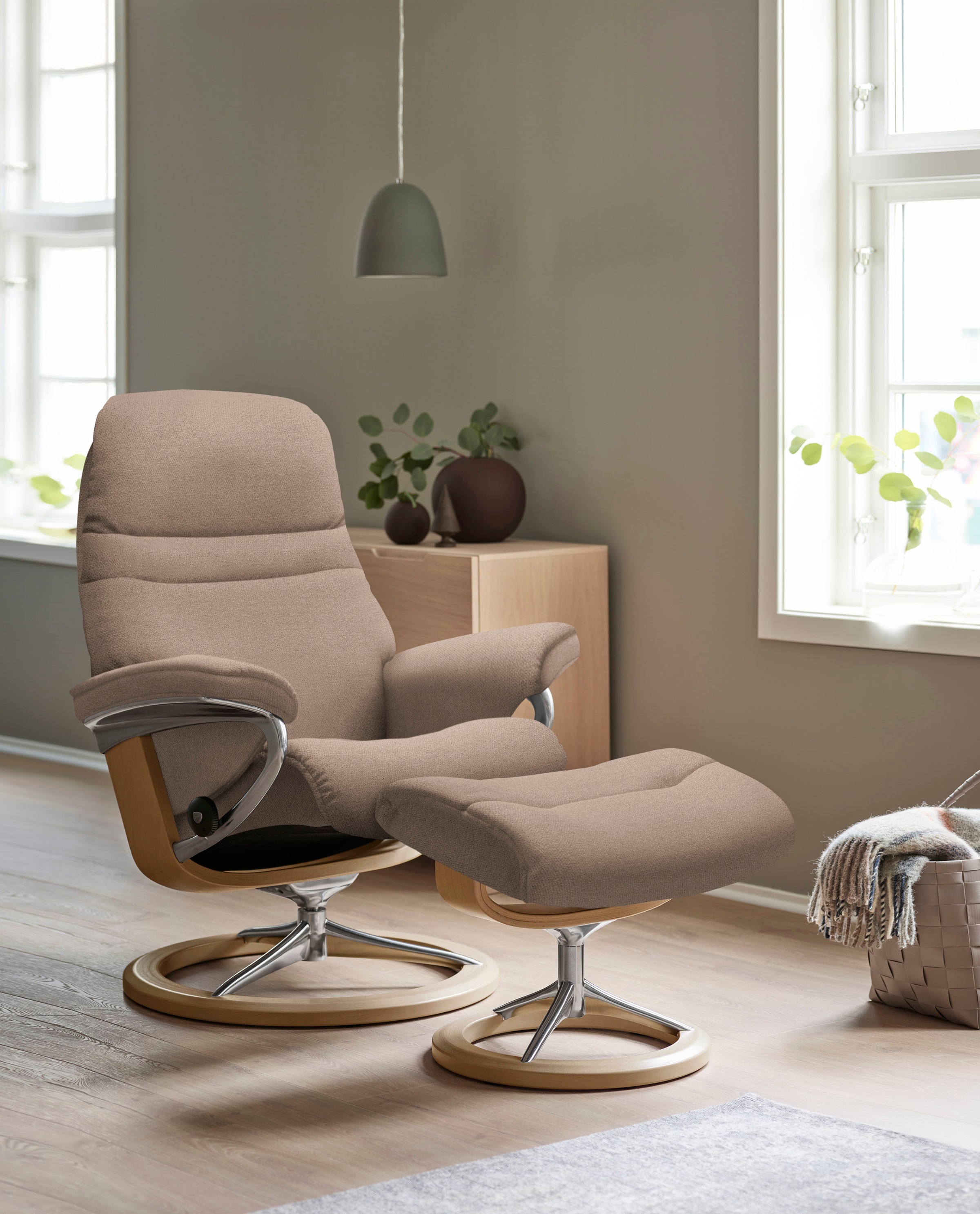 Stressless Relaxsessel "Sunrise", mit Signature Base, Größe M, Gestell Eich günstig online kaufen