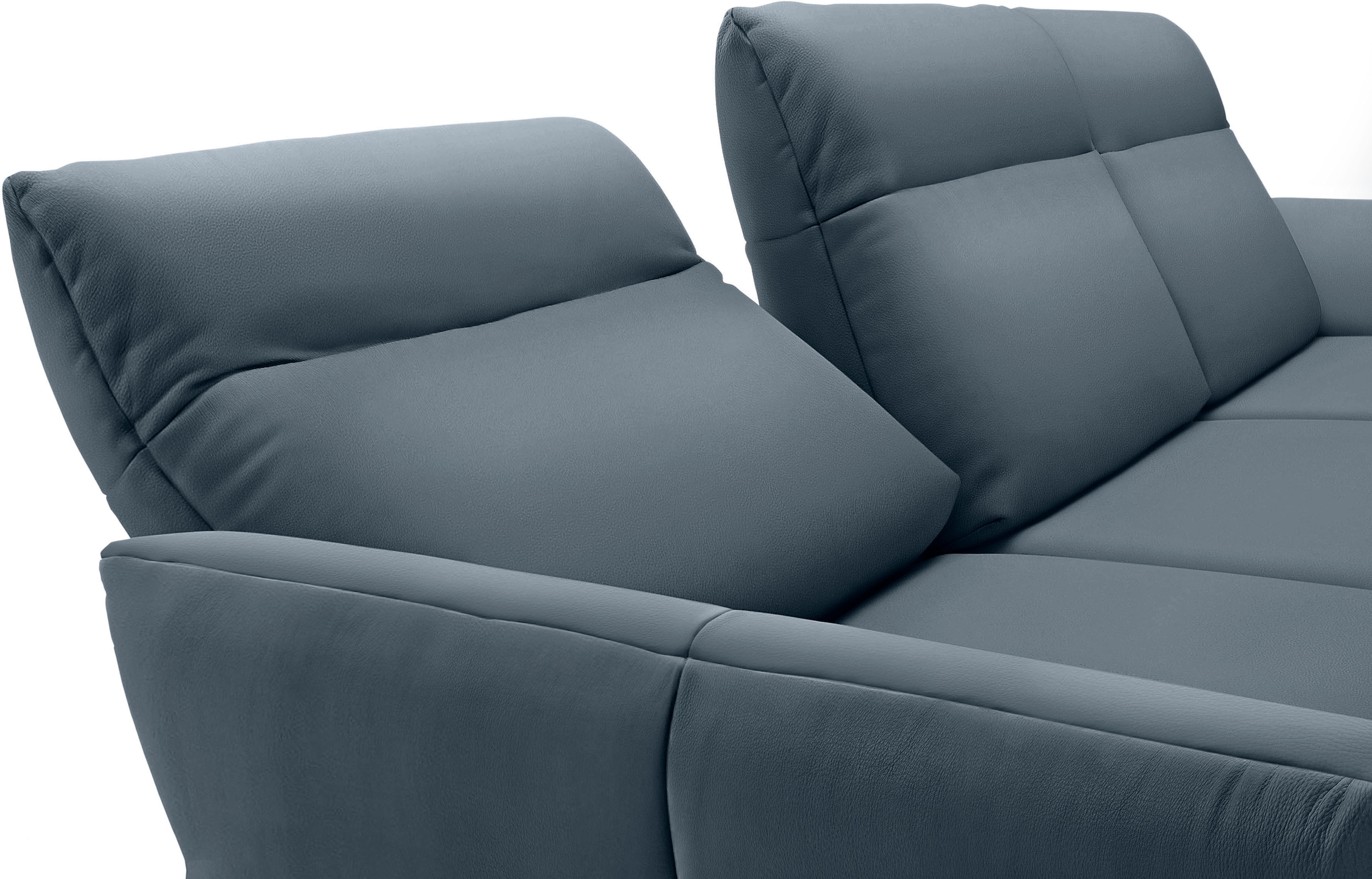 Creation BY ROLF BENZ Ecksofa »hs.460«, Sockel in Eiche, Alugussfüße in umbragrau, Breite 298 cm