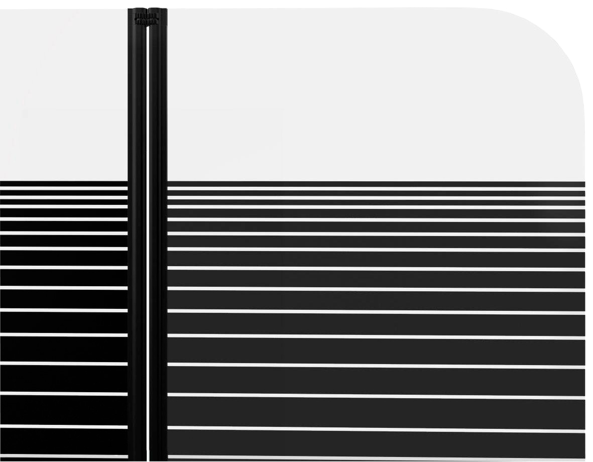 Marwell Badewannenfaltwand »White Stripes«, 2-teilig, BxH: 100x140 cm