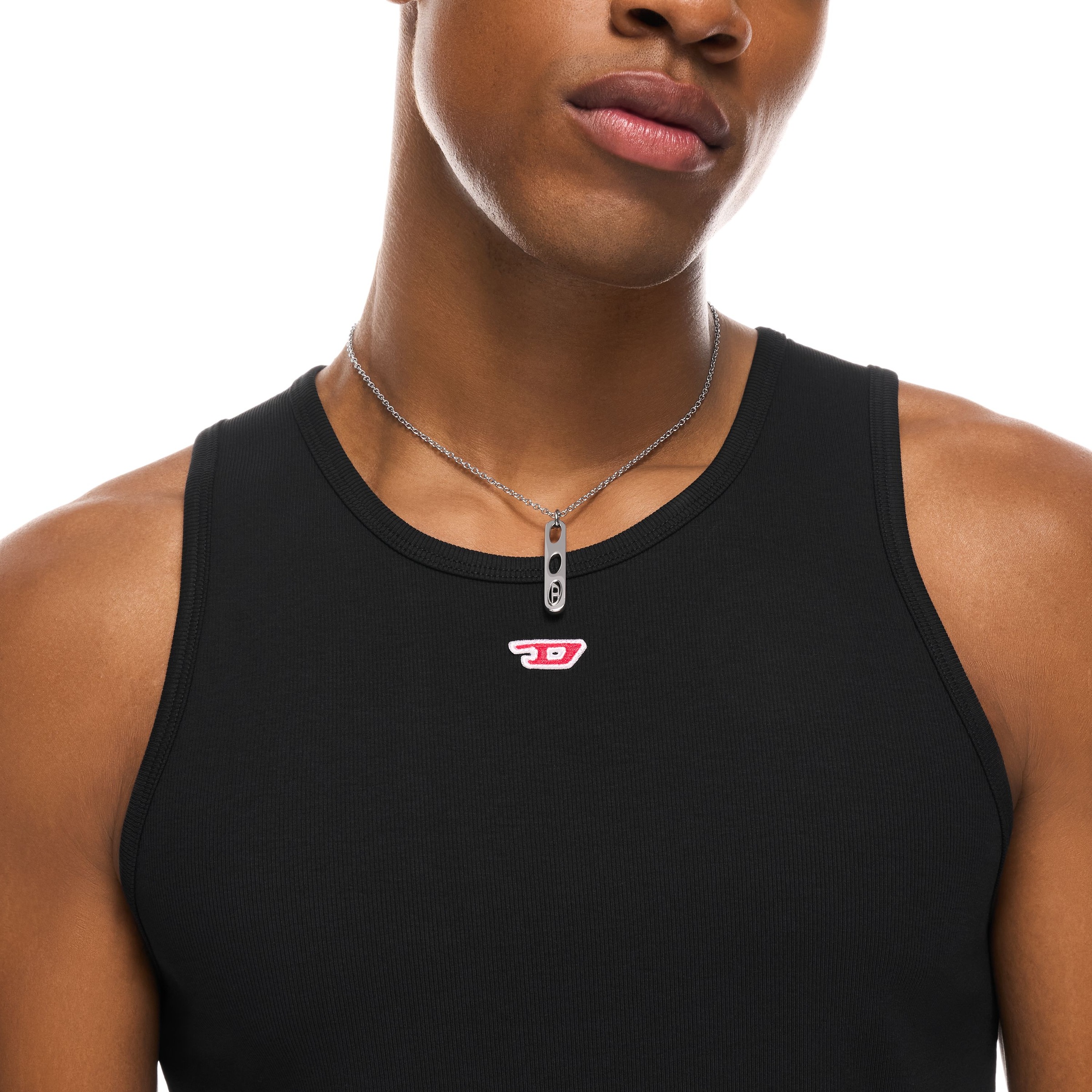 Diesel Kette mit Anhänger »Schmuck Geschenk Edelstahl OVAL D LOGO«