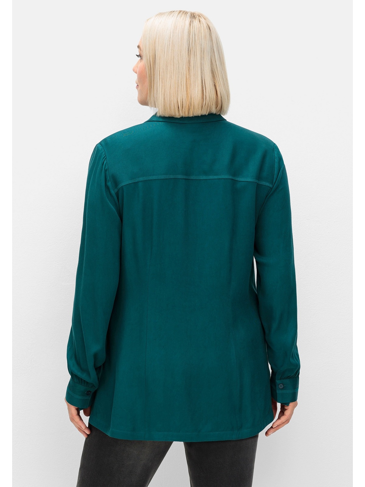 Sheego Hemdbluse »Große Größen«, aus weich fließendem Viskose-Twill