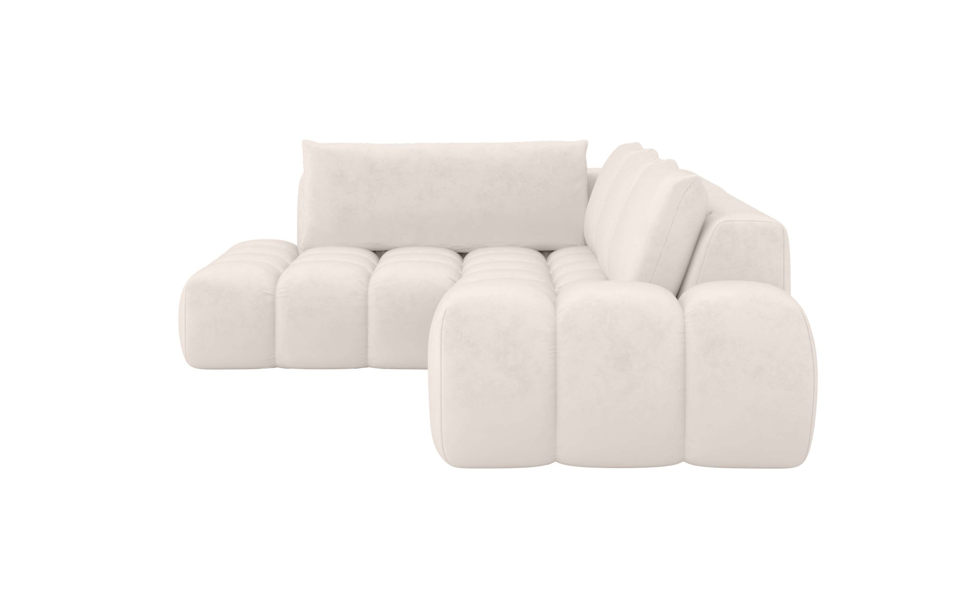 INOSIGN Ecksofa »AZITA klein, L-Form, elegant und bequem Designsofa«, lose Rückenkissen, traumhafte Steppung, Maße B/T/H: 296/176,5/89 cm