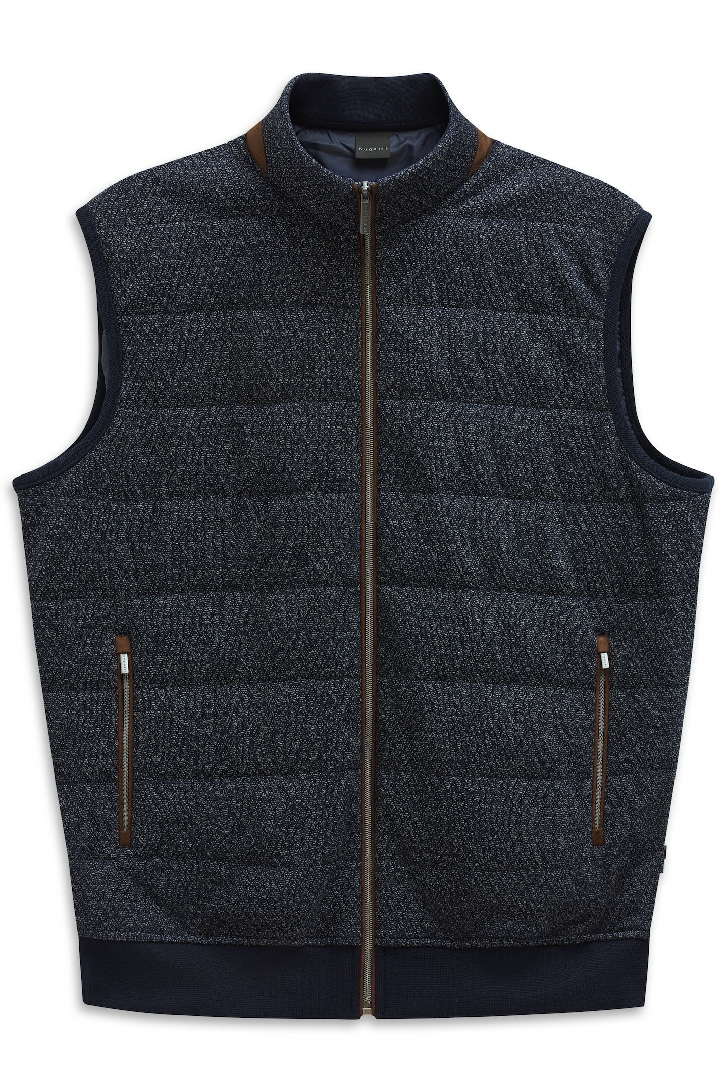bugatti Sweatweste »Regular Fit«, mit Stehkragen und aus reine Baumwolle