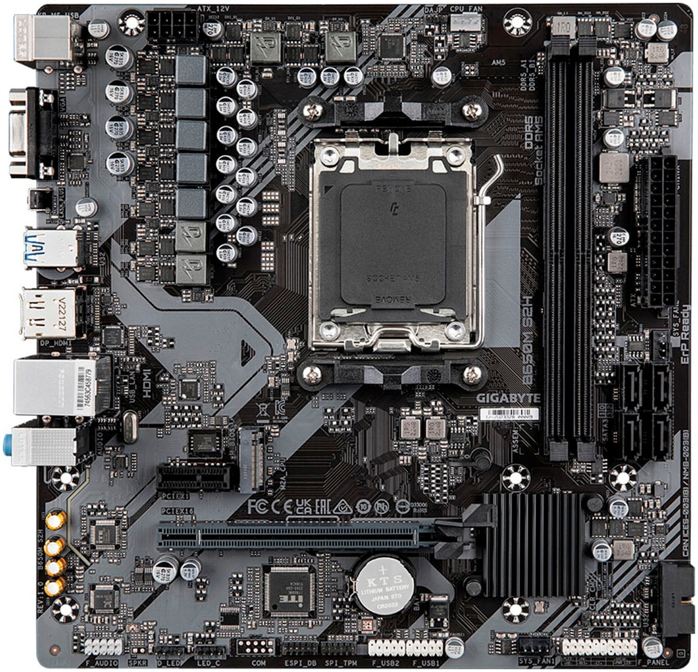 Gigabyte Mainboard »B650M S2H Mainboard - AMD Ryzen 9000er-Serie, 5+2+2 Phasen VRM, bis zu«
