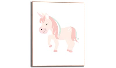 Bild mit Rahmen »Pink Unicorn«, (1 St.)