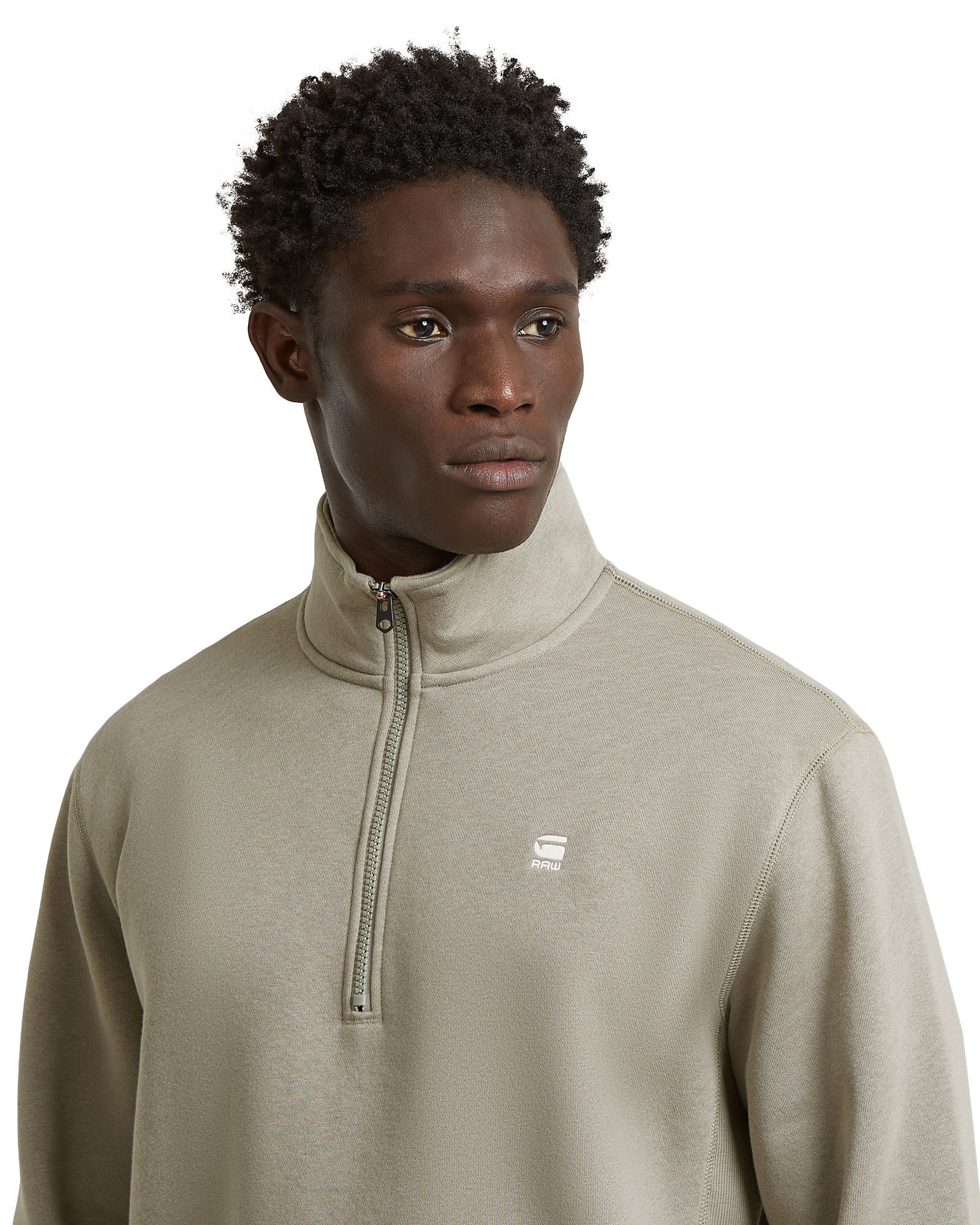 G-star Premium Core Half-Zip Sweatshirt Elephant Skin XS 3