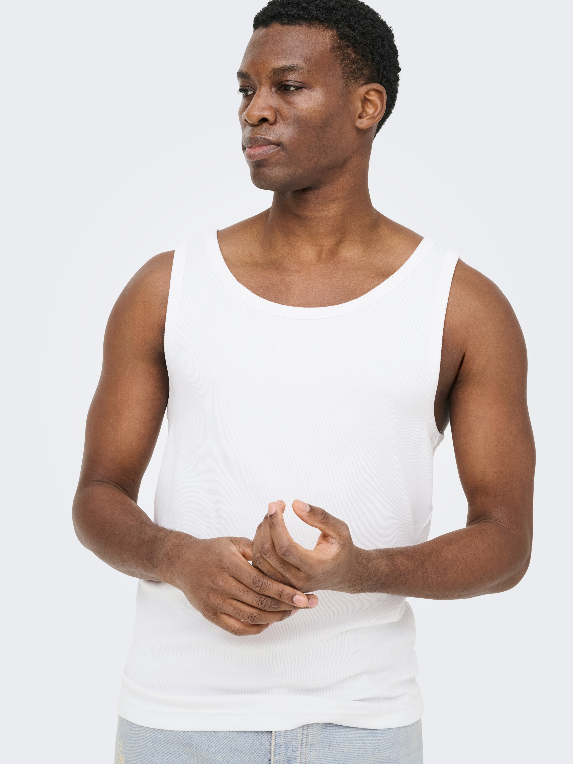 ONLY & SONS Rundhalsshirt "ONSTANNER REG SL TANK TOP NOOS" günstig online kaufen