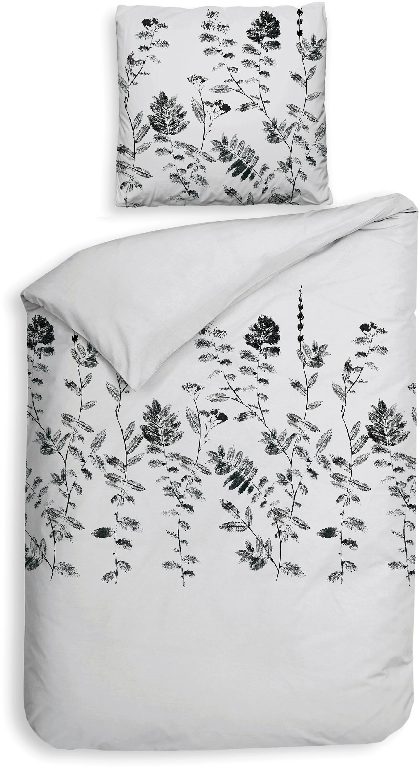 Heckett & Lane Bettwäsche "Rocco" 2 Stk. Blätter Design, 100% Baumwolle ab günstig online kaufen