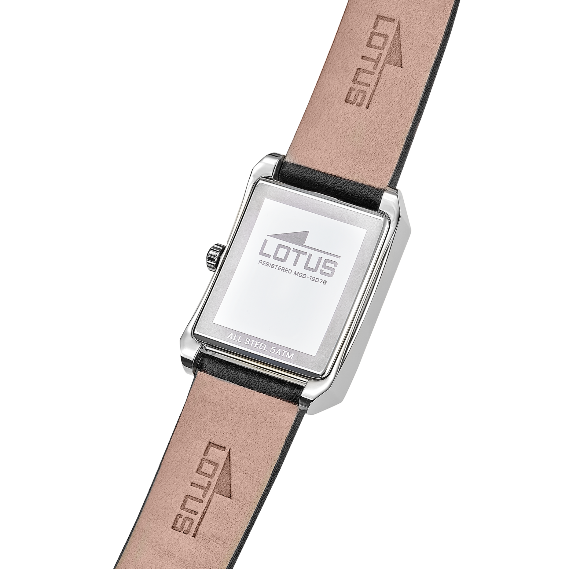 Lotus Quarzuhr »Square Series« Armbanduhr, Damenuhr, Herrenuhr, Lederarmband, analog