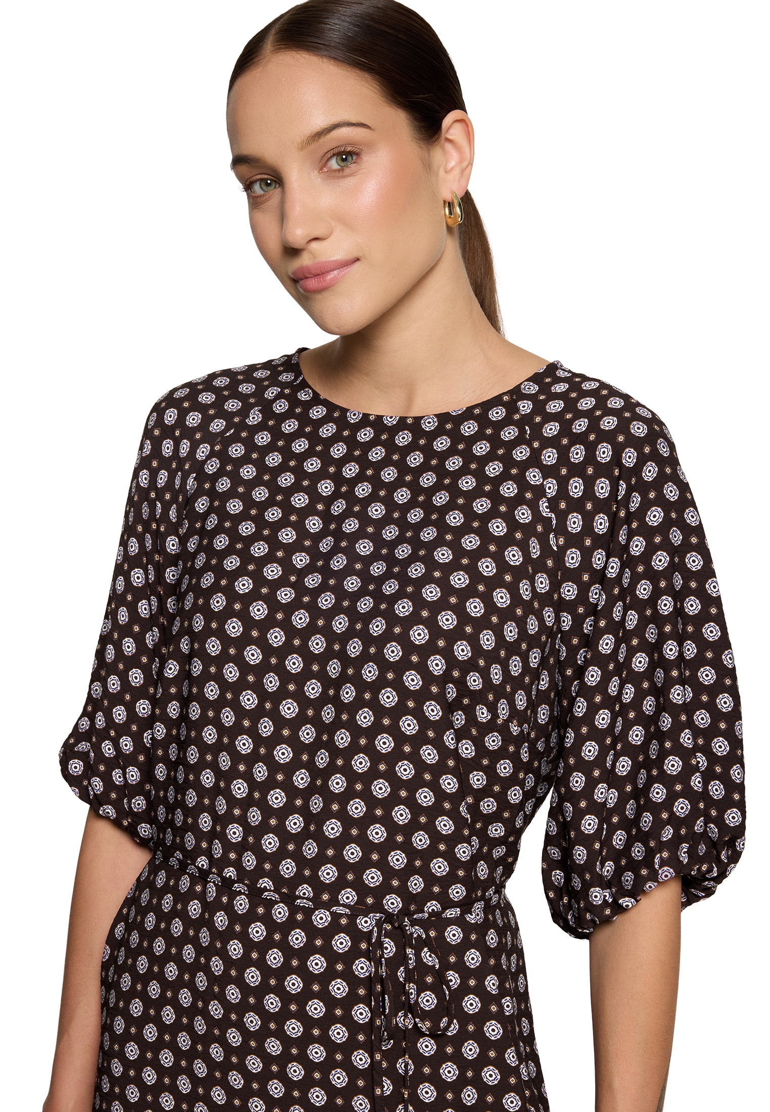 Zero Druckkleid »Damen mit Bindegürtel« Ohne Tasche Material