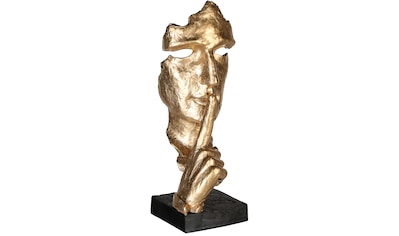 Dekofigur »Skulptur Silence, gold/schwarz«