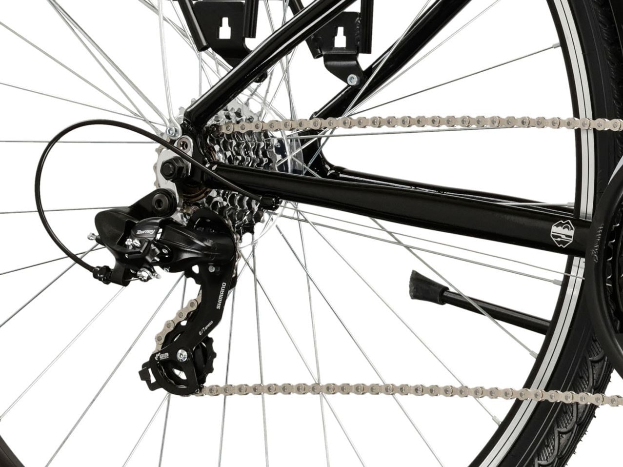 Kross Trekkingrad »Damen-Trekkingrad 28" Trans 1.0 Schwarz 21 Gänge« 21 Gang Shimano TOURNEY TY300 Schaltwerk Kettenschaltung