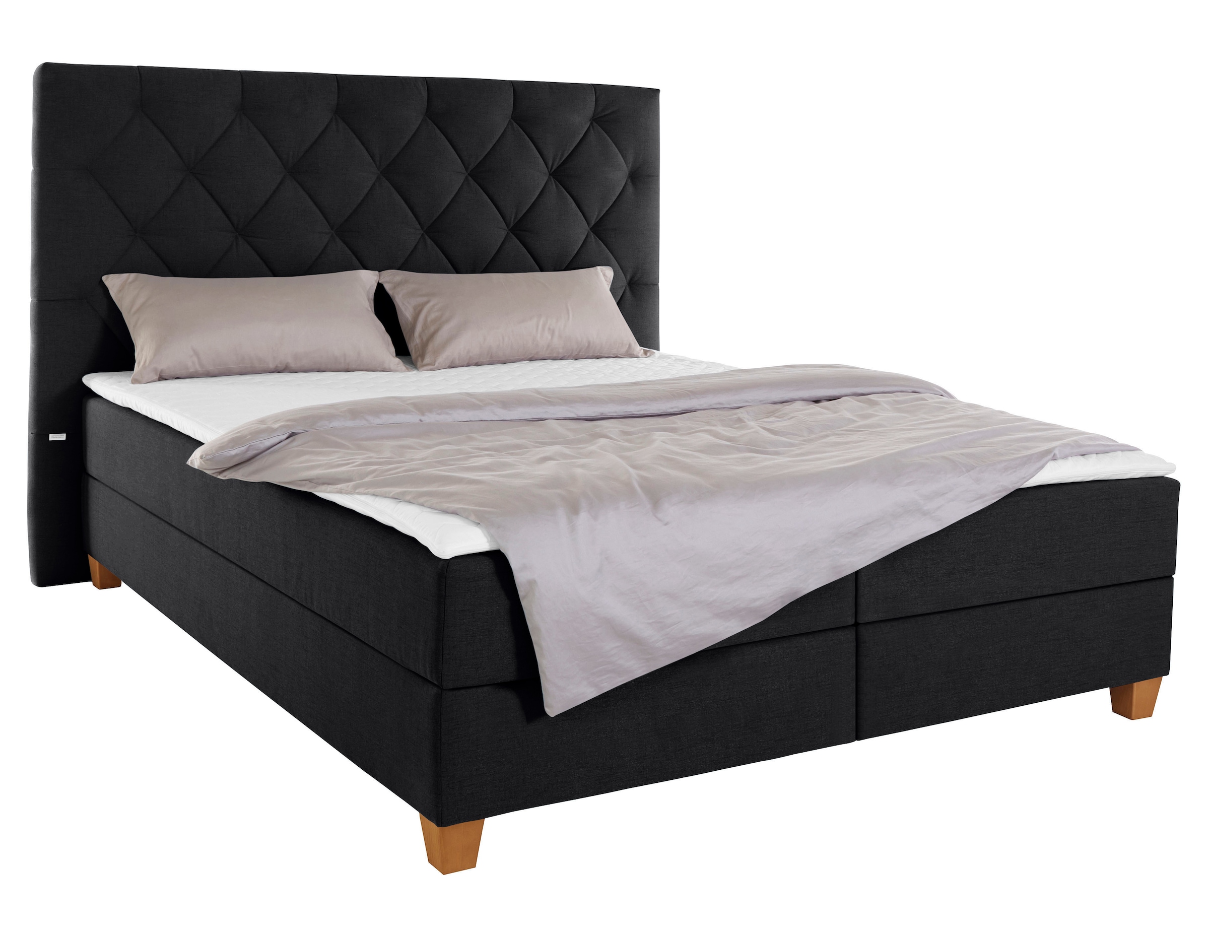 Home affaire Boxspringbett »Harmones hoch«, in 3 Breiten, Härtegrad auch im Mix mit je 1 Matratze in H2 und H3