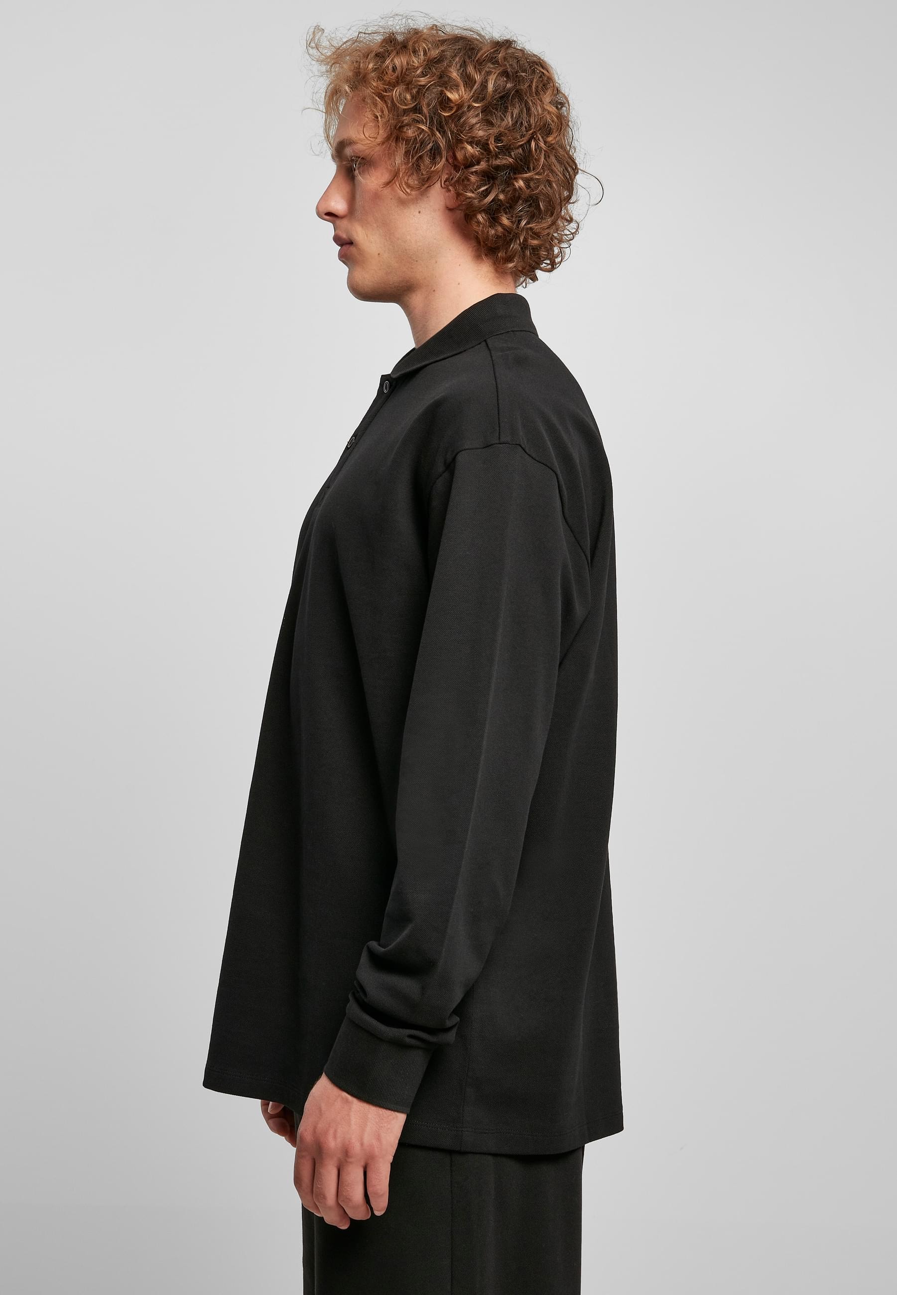 URBAN CLASSICS Poloshirt »Urban Classics Herren Boxy Polo Longsleeve«, (1 tlg.)