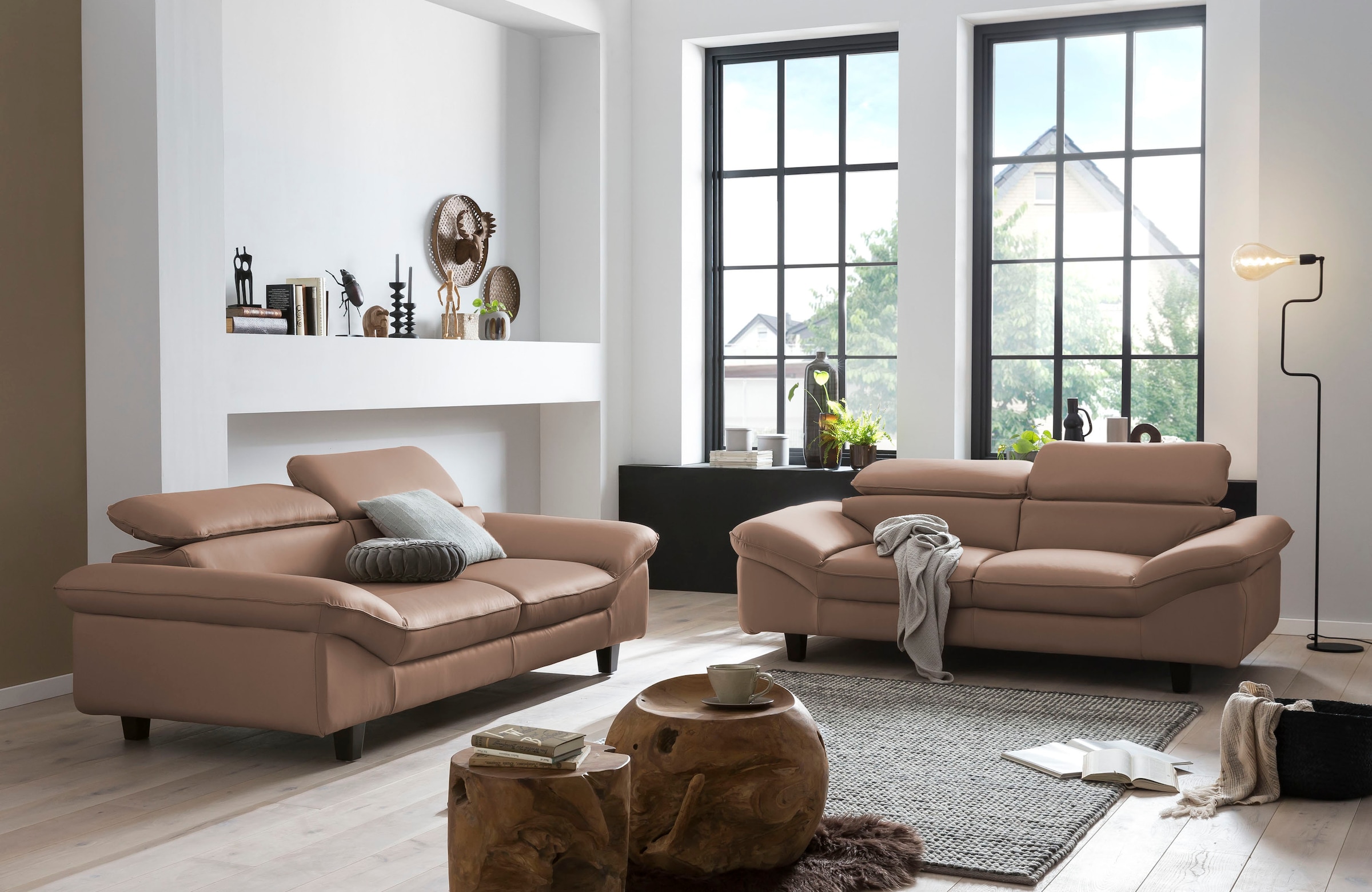 Home affaire 3-Sitzer »Pilot«, Big-Sofa mit Kopfteilverstellung